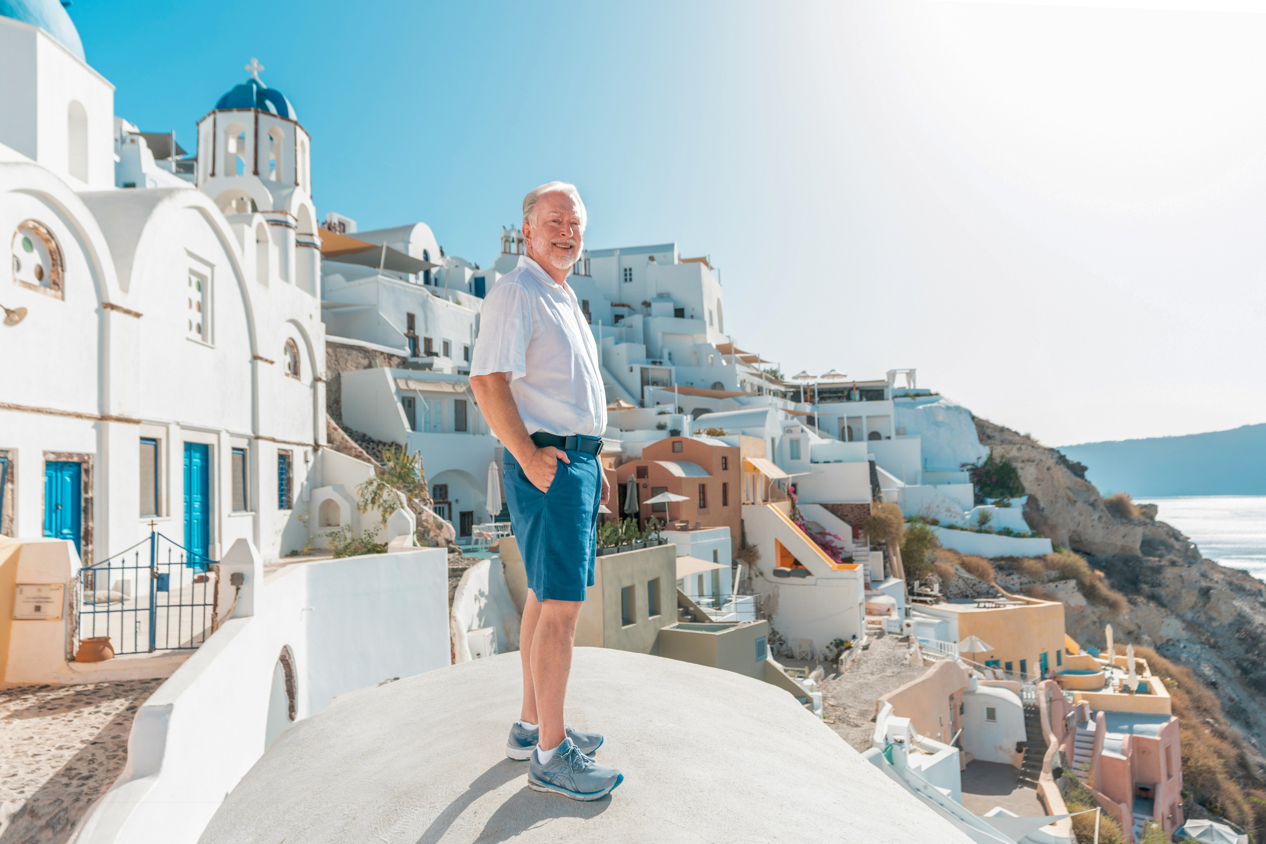 Why a Photoshoot Is the Perfect Way to Celebrate Life’s Biggest Moments in Santorini. Photographer in Santorini SokoLOVE Alex| Flying Dress Santorini