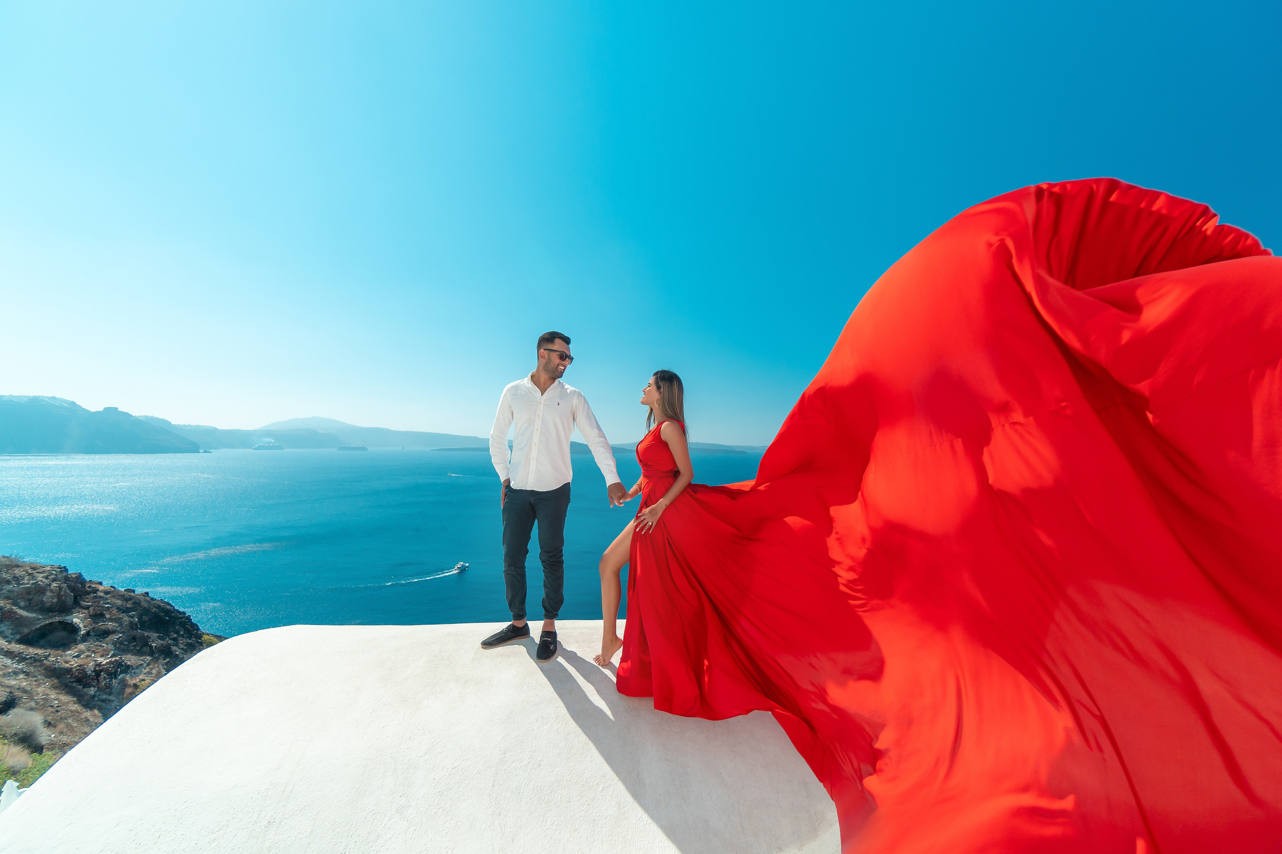 Red Flying Dress Santorini. Flying Dress Santorini Photographer | SokoLOVE — Book 2026