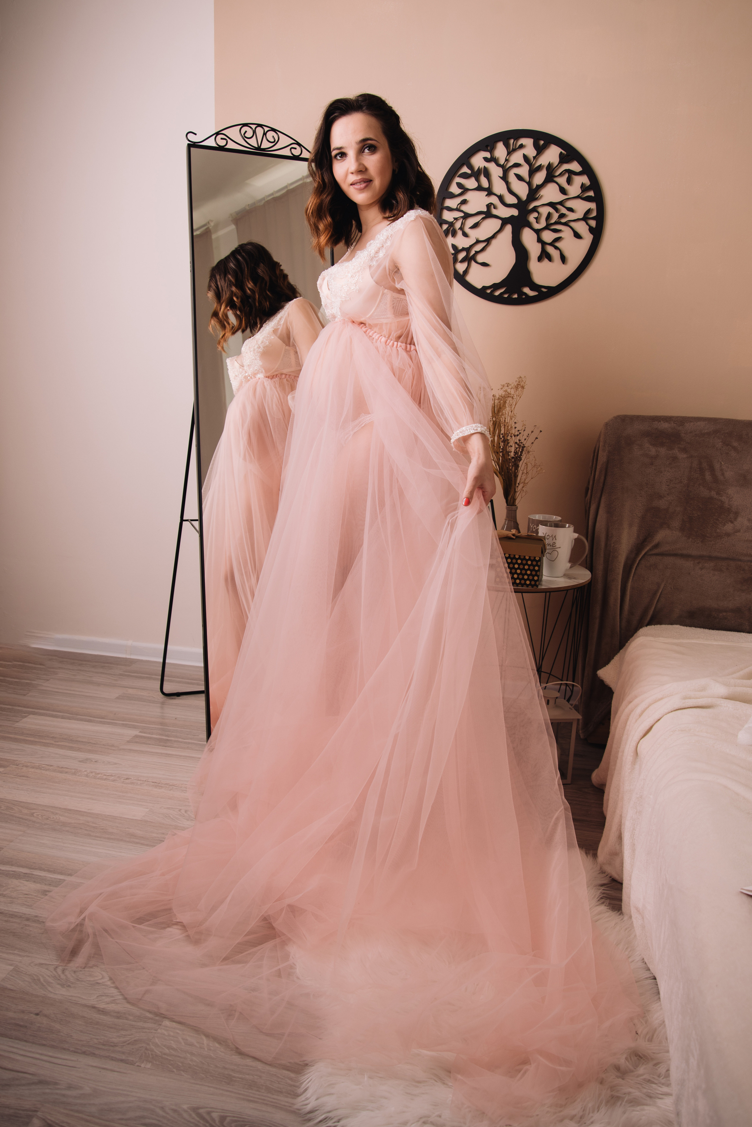 Фотосесія вагітності у студії. Фотограф Анастасія Залужна | Манхайм