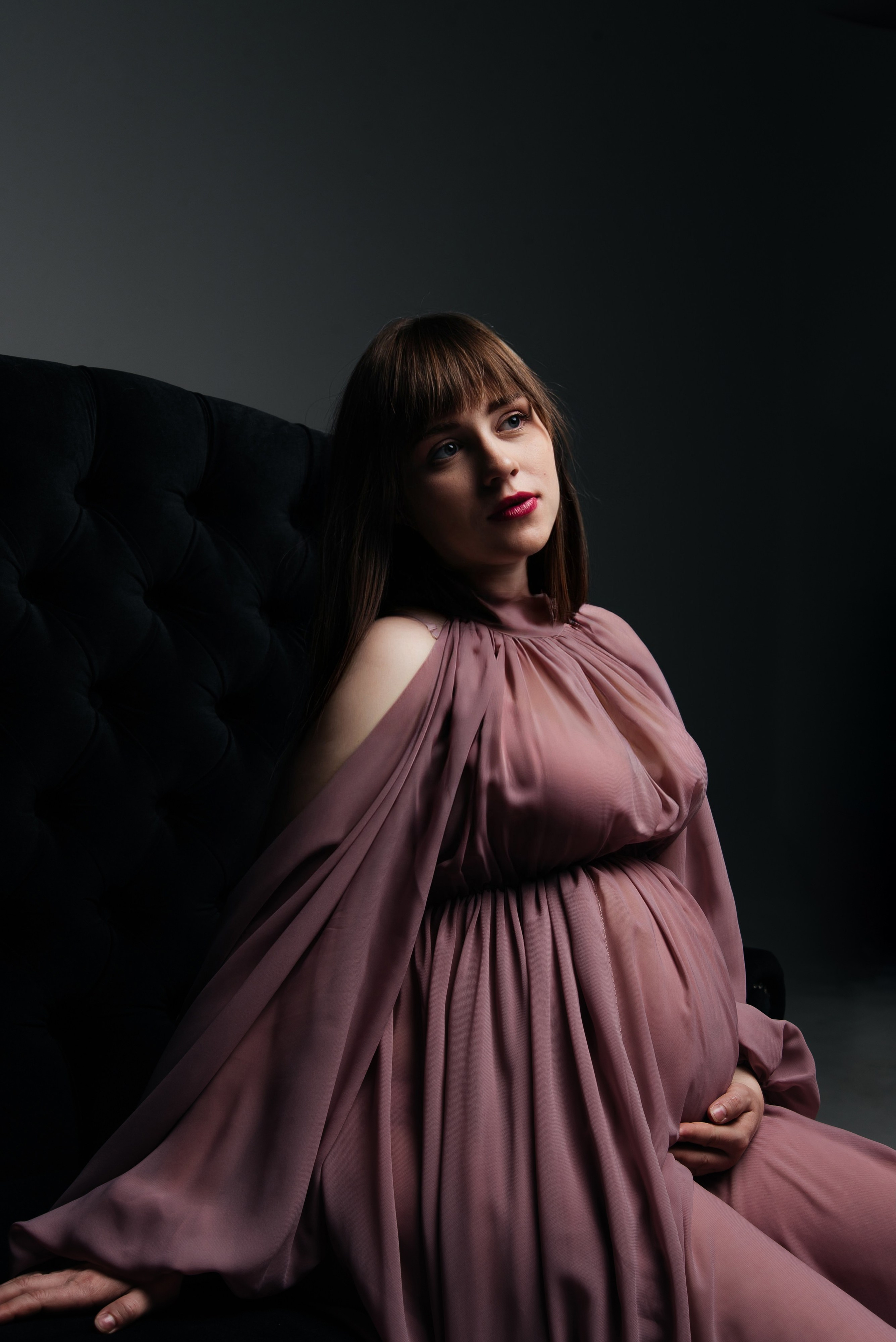 Фотосесія вагітності в студіі. Фотограф Анастасія Залужна | Манхайм