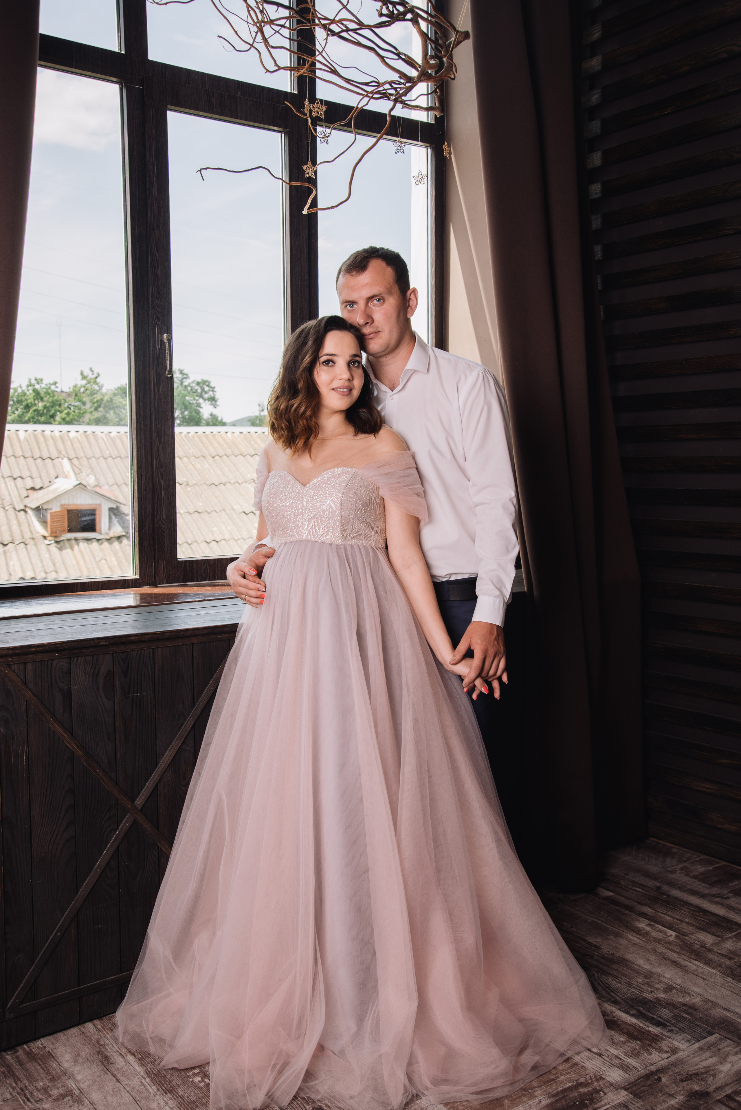 Фотосесія вагітності у студії. Фотограф Анастасія Залужна | Манхайм