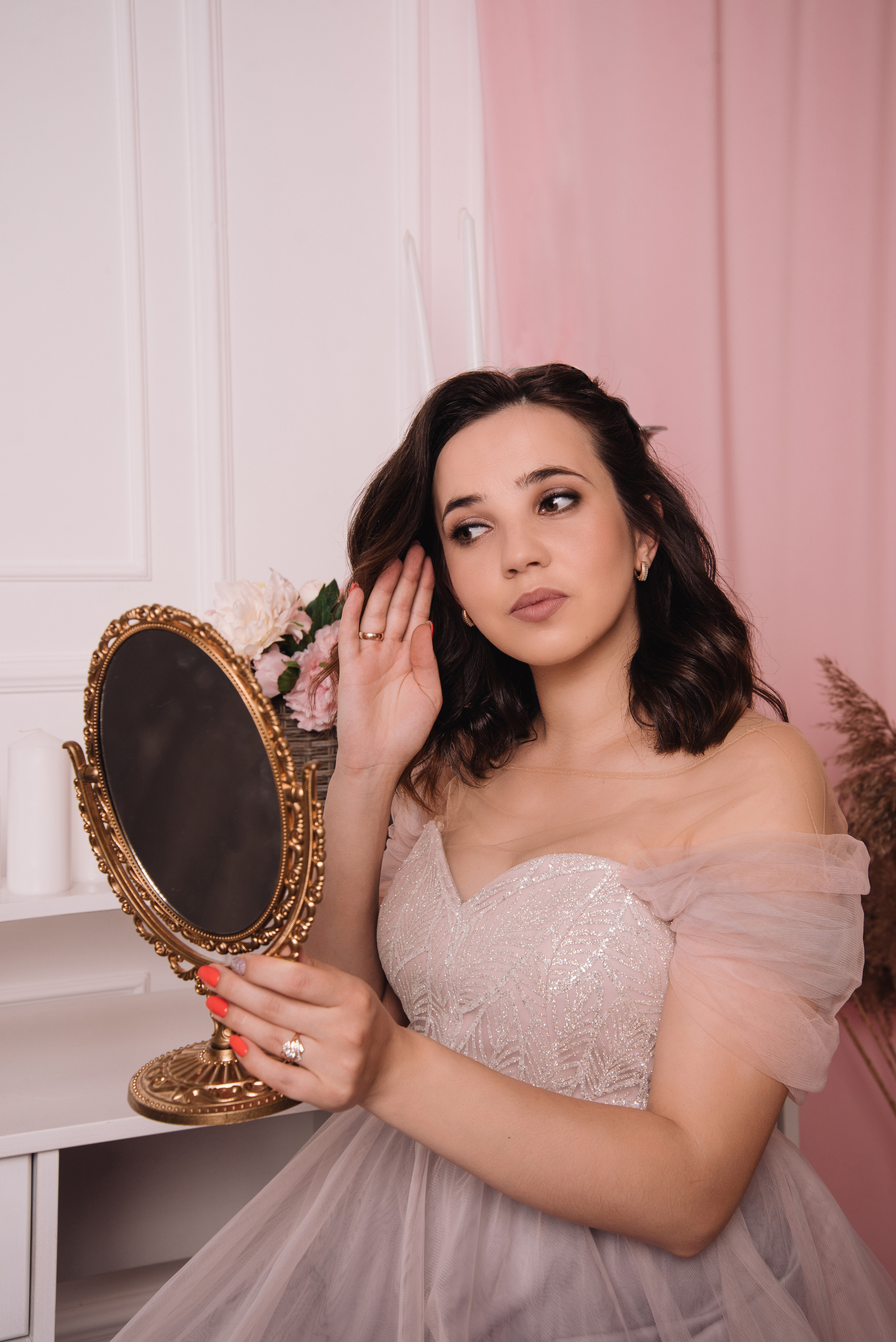 Фотосесія вагітності у студії. Фотограф Анастасія Залужна | Манхайм