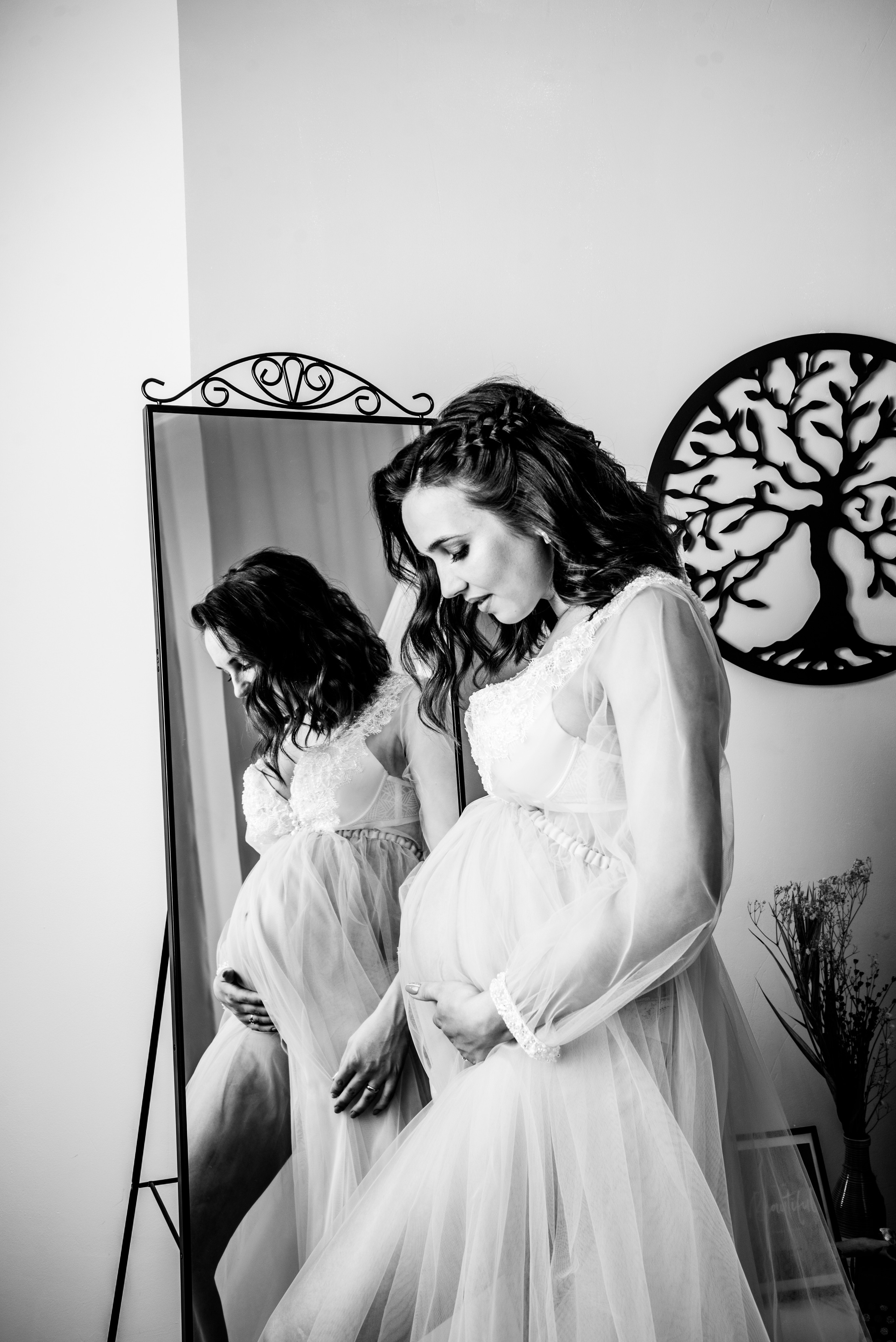 Фотосесія вагітності у студії. Фотограф Анастасія Залужна | Манхайм