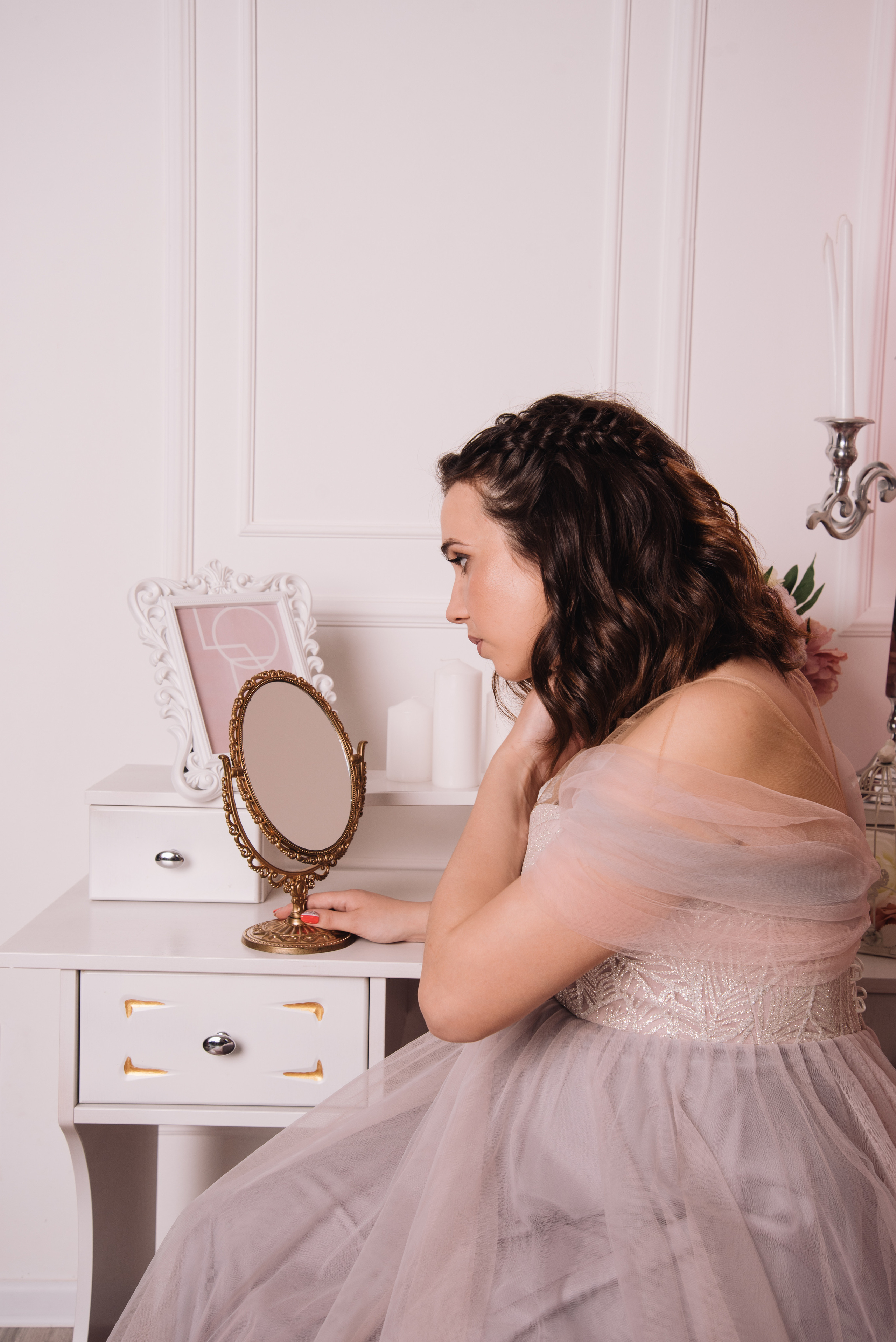 Фотосесія вагітності у студії. Фотограф Анастасія Залужна | Манхайм