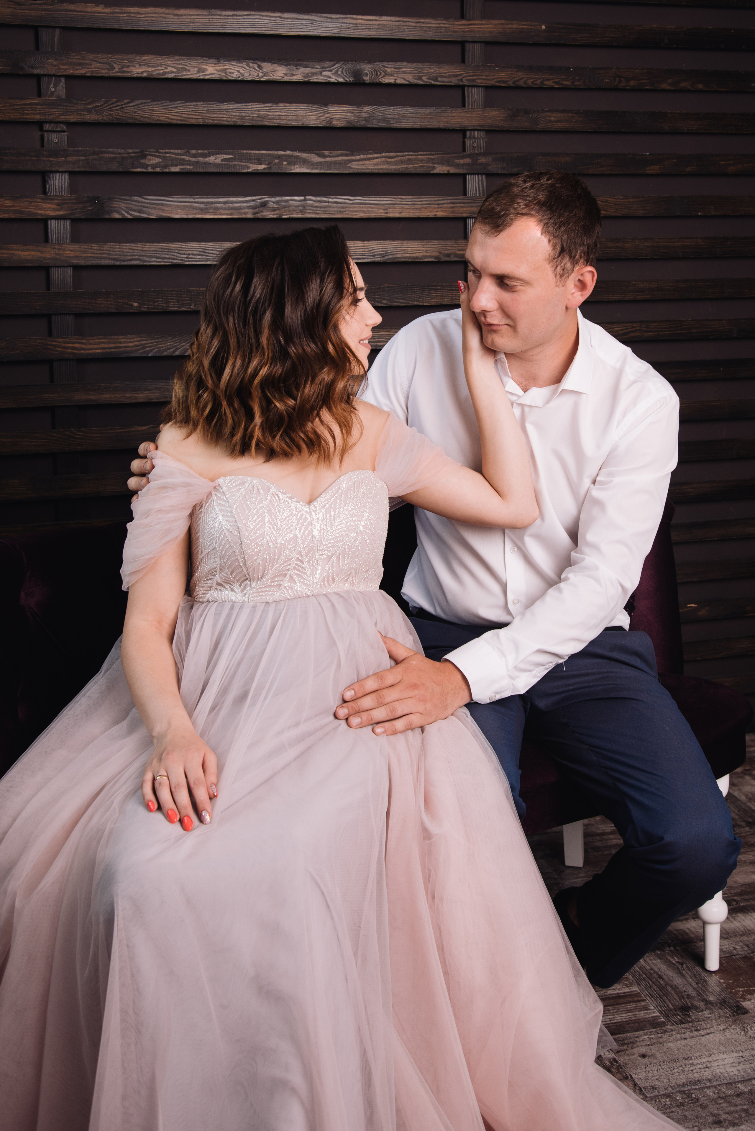 Фотосесія вагітності у студії. Фотограф Анастасія Залужна | Манхайм