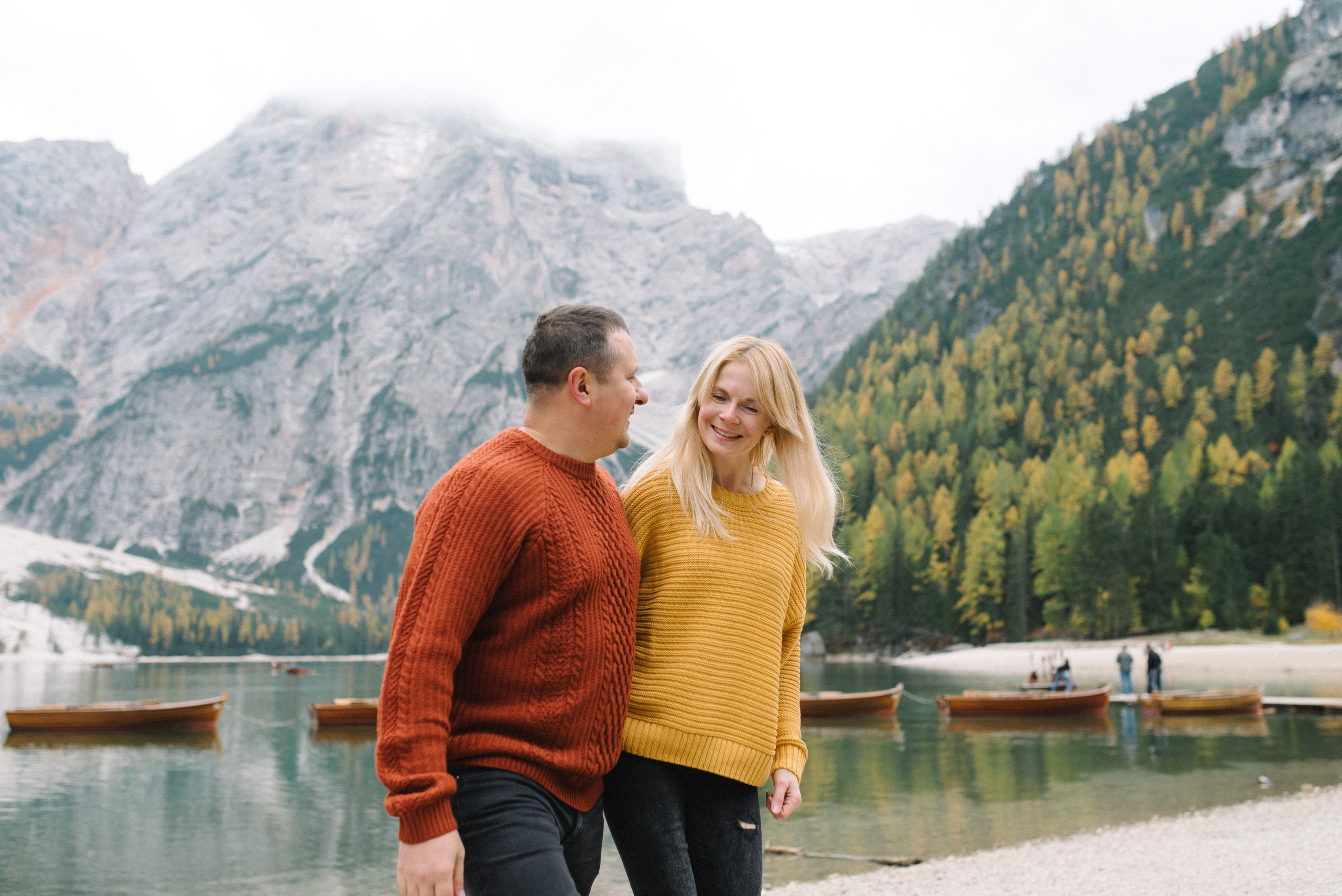 Lago di Braies Ninel & Stas. FOTOGRAF Ryzhykova Valentyna Kraków Polska