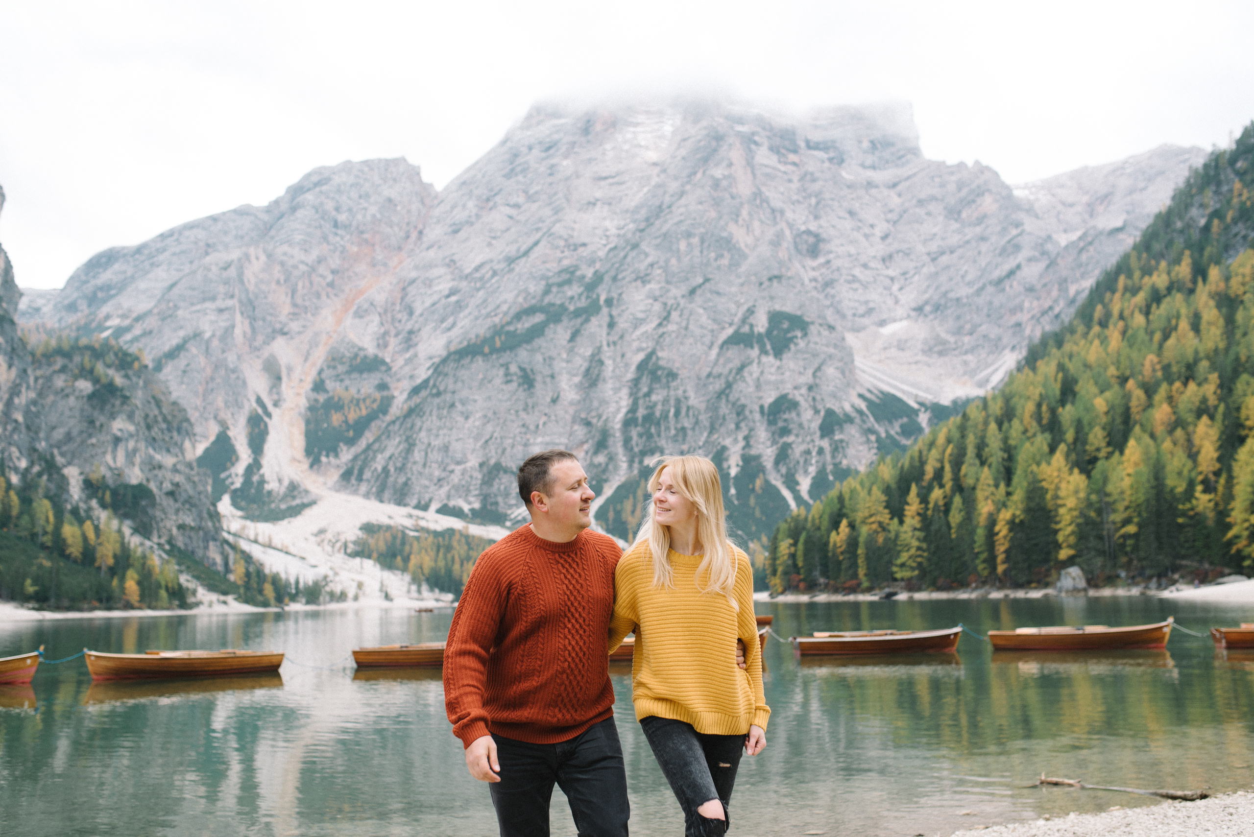 Lago di Braies Ninel & Stas. FOTOGRAF Ryzhykova Valentyna Kraków Polska