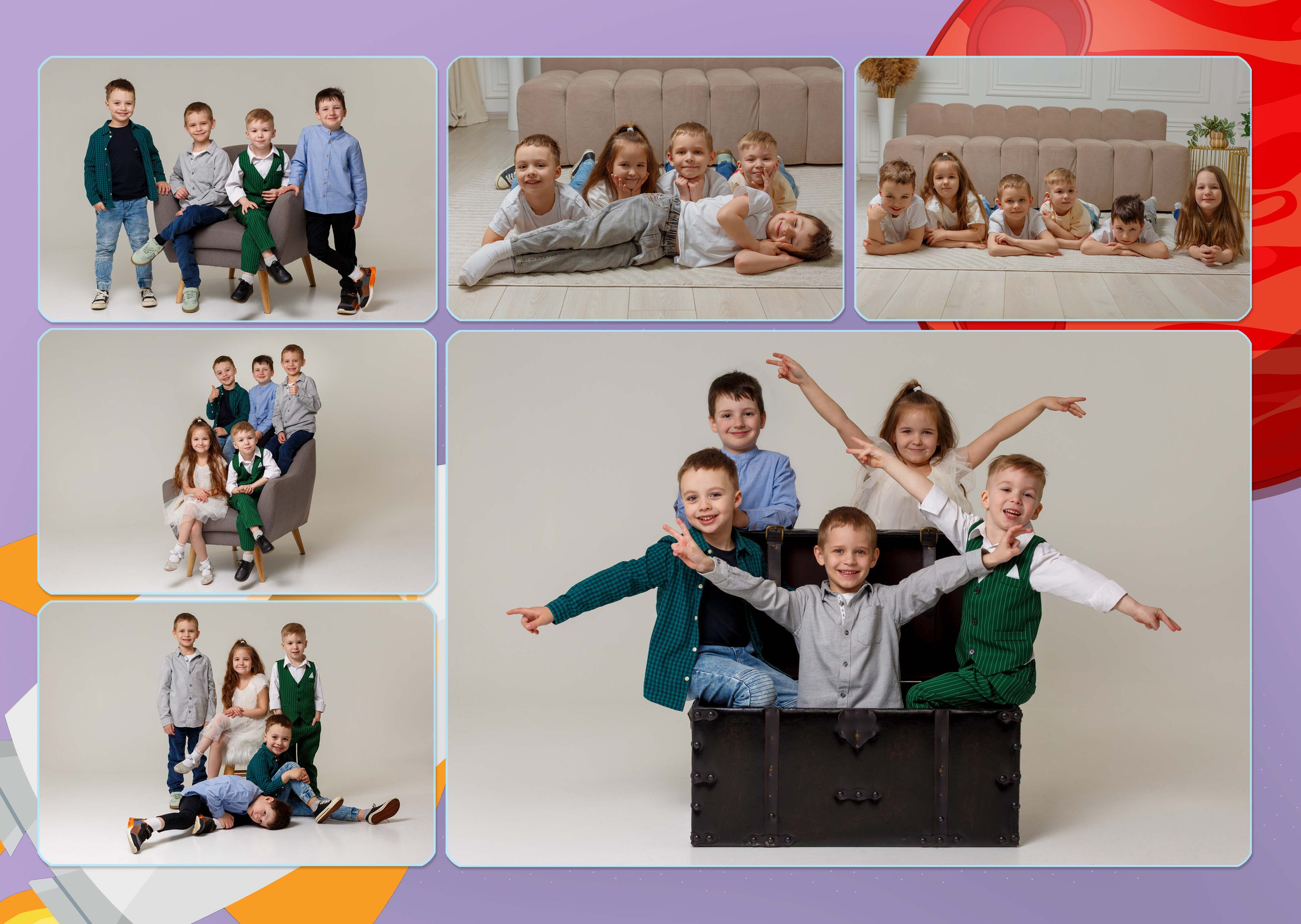 Віньєтка в космо стилі для дитячого садка Magic Kids у Чернівцях