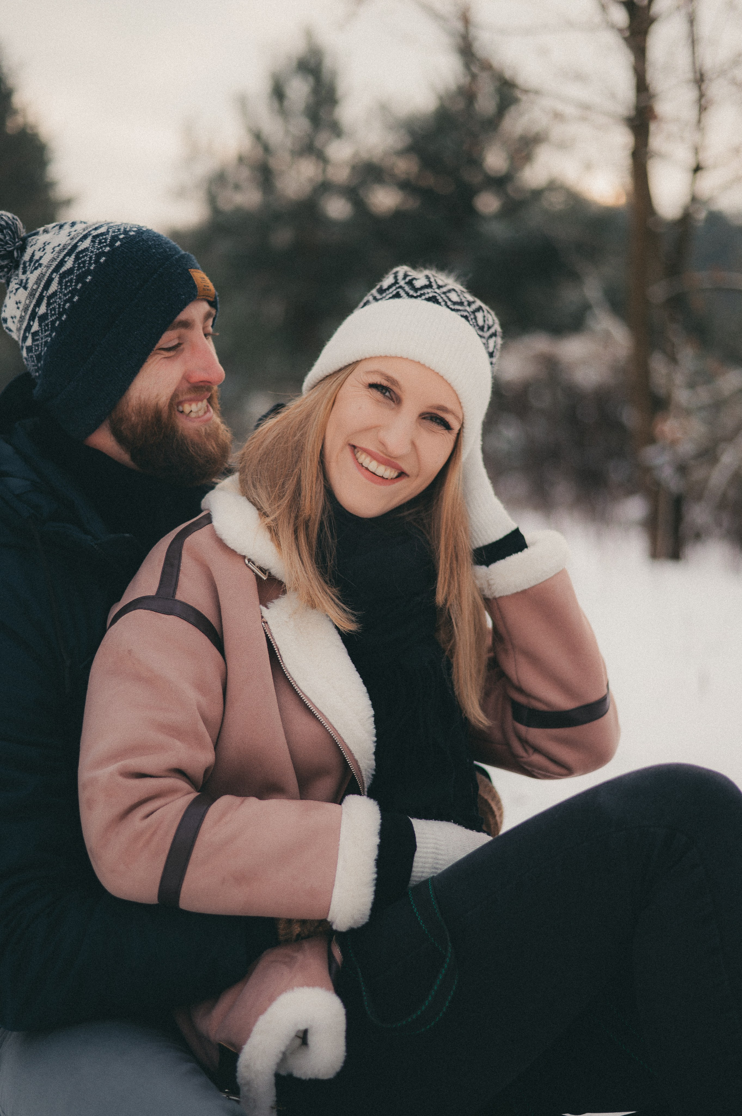Kasia & Czarek - Sesja zimowa w Wołominie. Naturalnie pięknie - Klaudia Rowicka