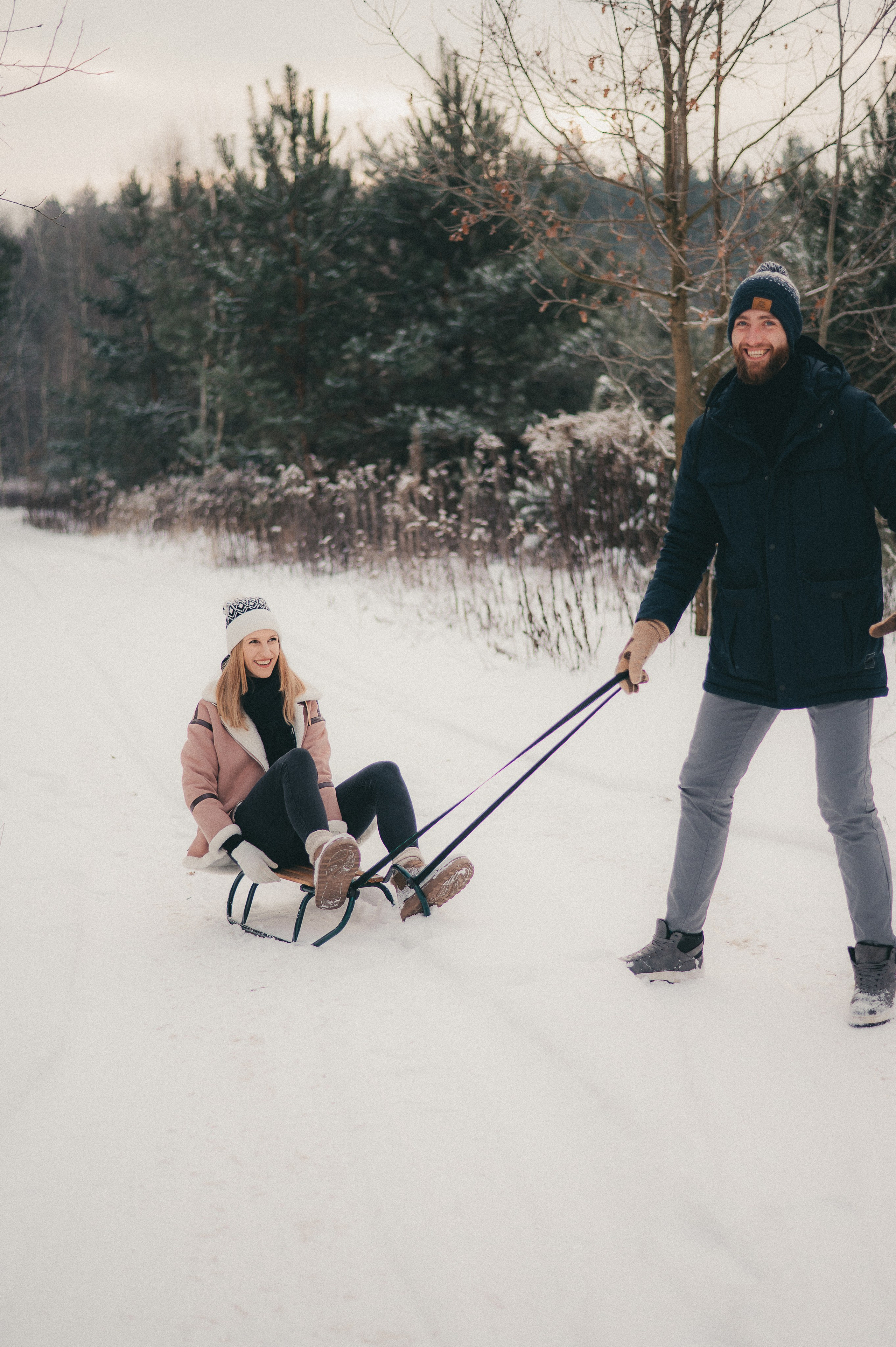 Kasia & Czarek - Sesja zimowa w Wołominie. Naturalnie pięknie - Klaudia Rowicka