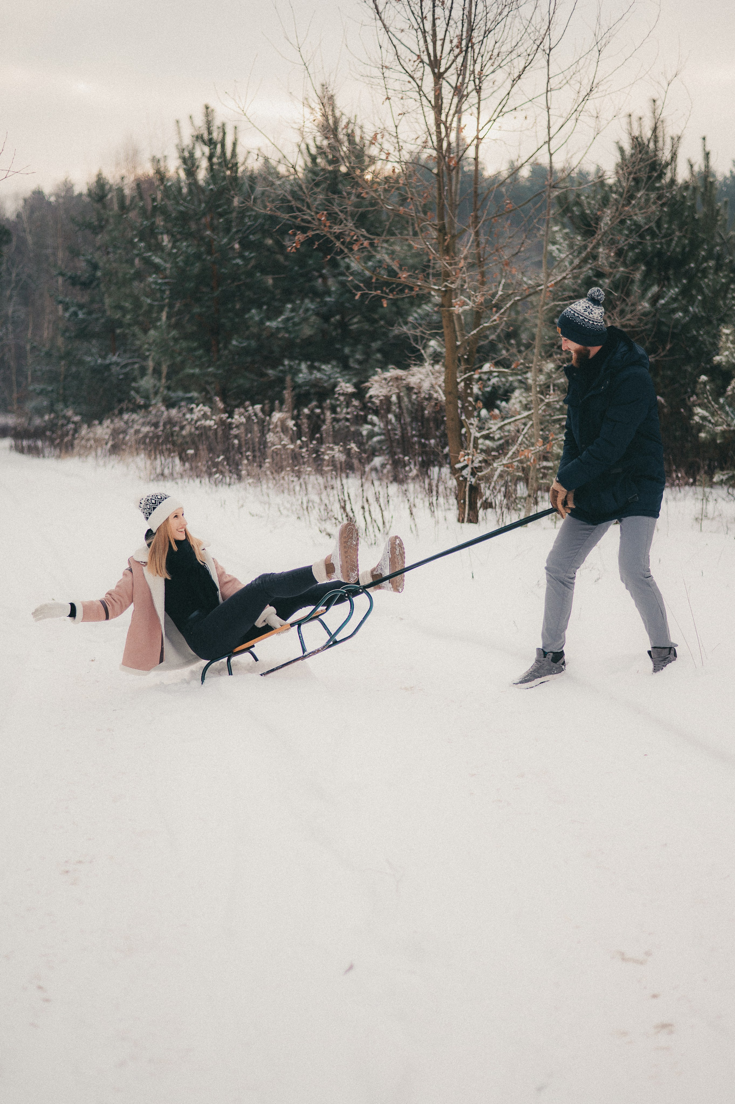 Kasia & Czarek - Sesja zimowa w Wołominie. Naturalnie pięknie - Klaudia Rowicka