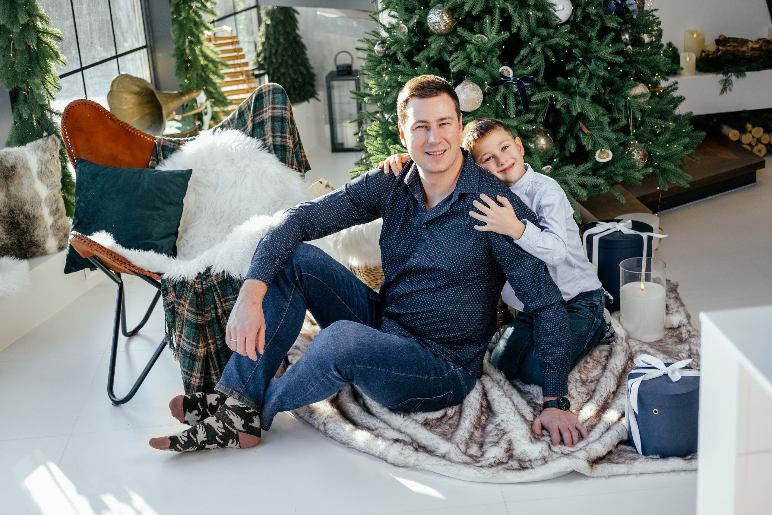 Новогоднее утро Тани, Леши и Кирюши. Сімейний і портретний фотограф у Києві Проценко Алла