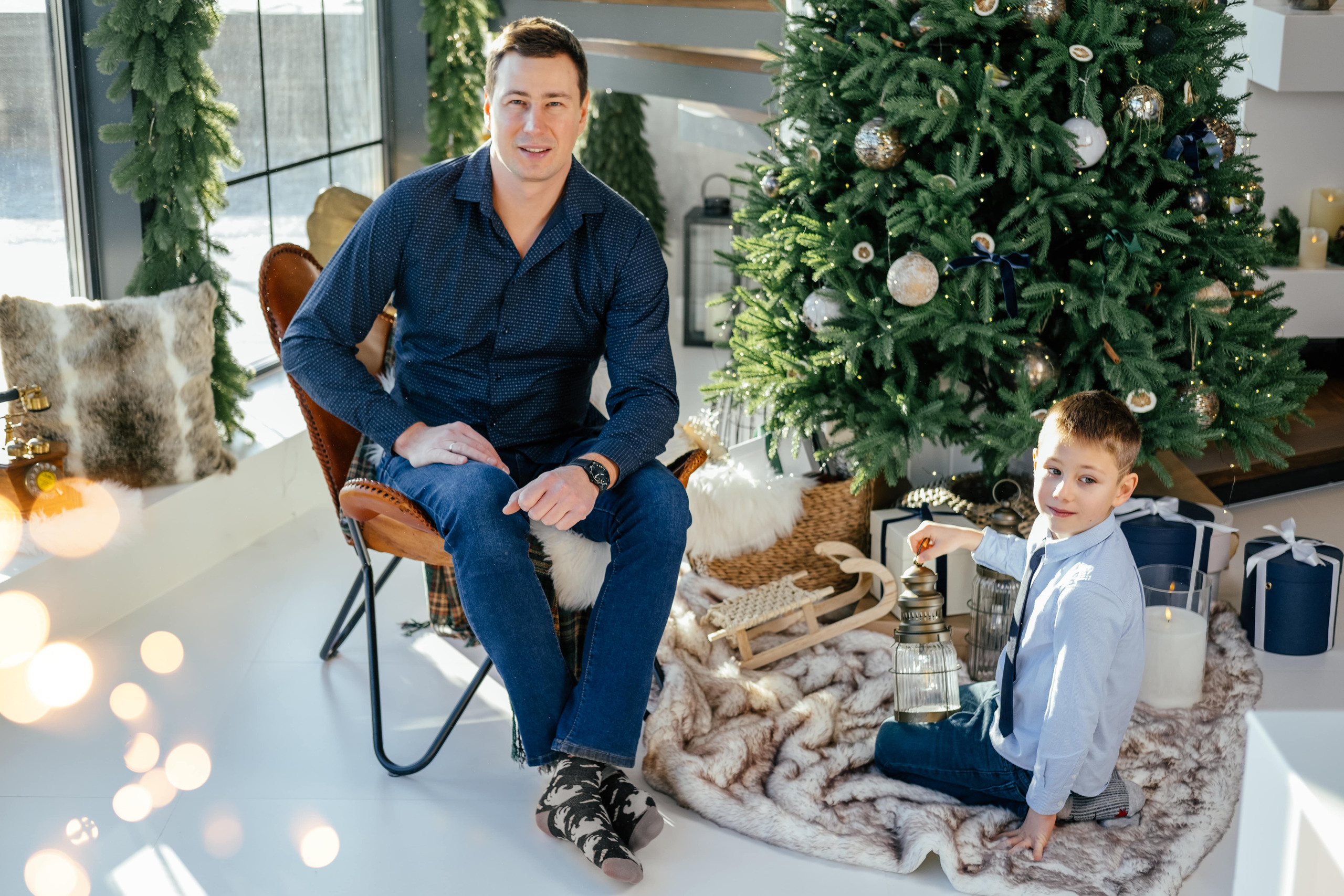 Новогоднее утро Тани, Леши и Кирюши. Сімейний і портретний фотограф у Києві Проценко Алла