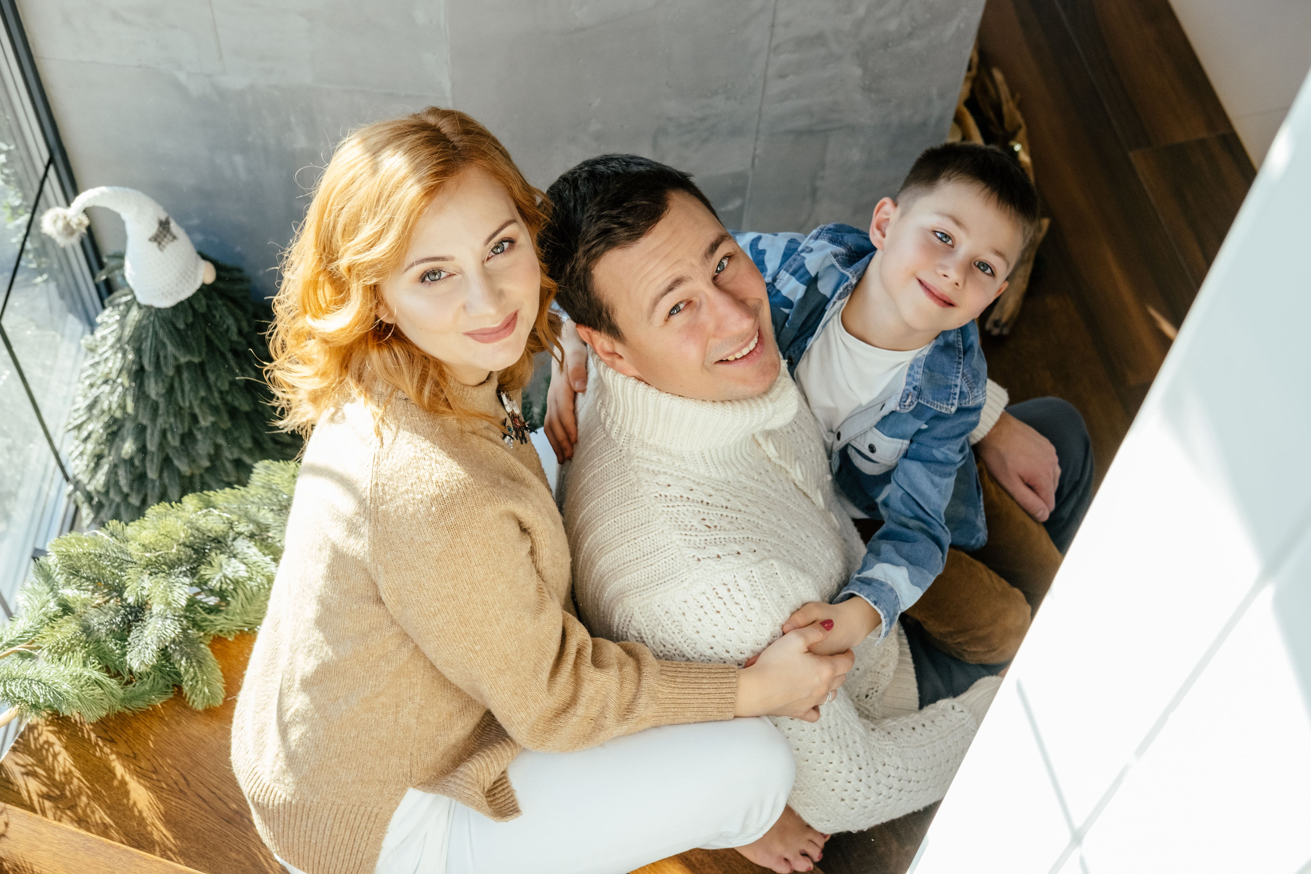 Новогоднее утро Тани, Леши и Кирюши. Сімейний і портретний фотограф у Києві Проценко Алла