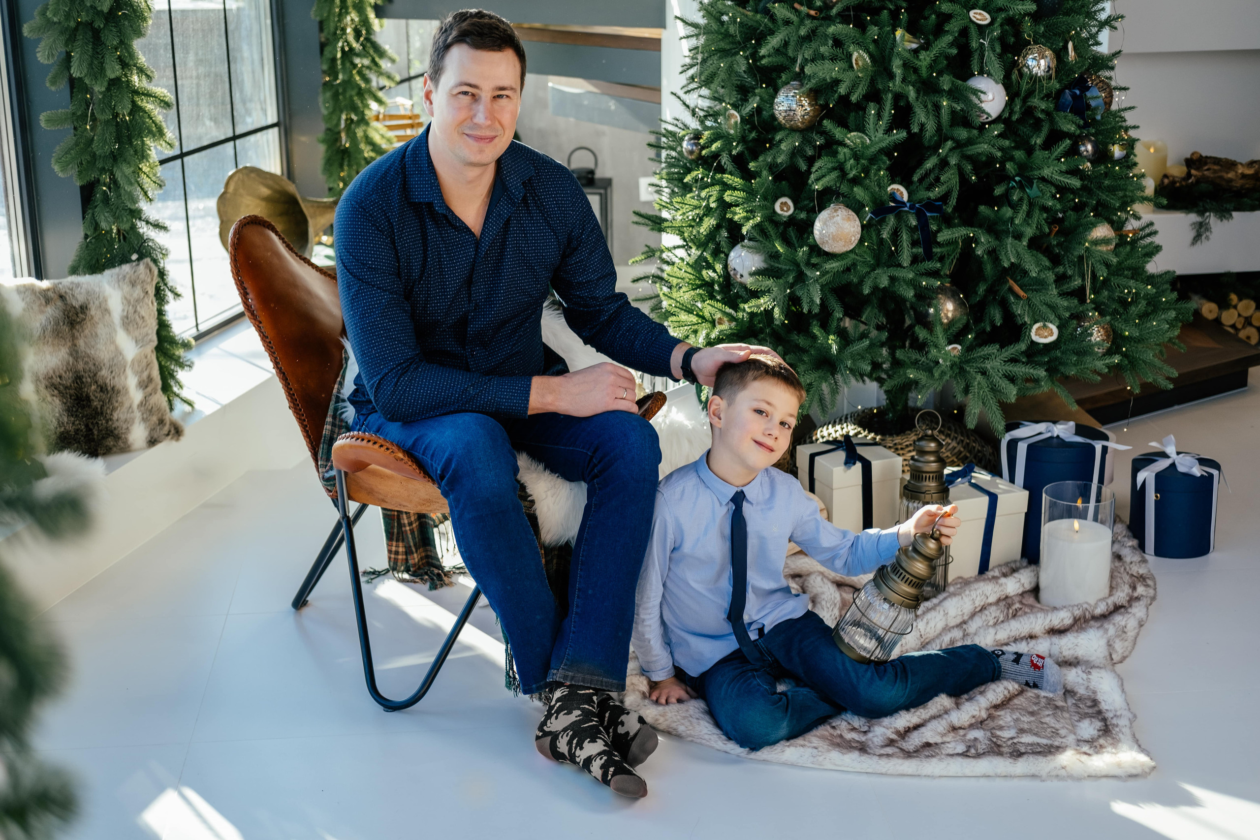 Новогоднее утро Тани, Леши и Кирюши. Сімейний і портретний фотограф у Києві Проценко Алла