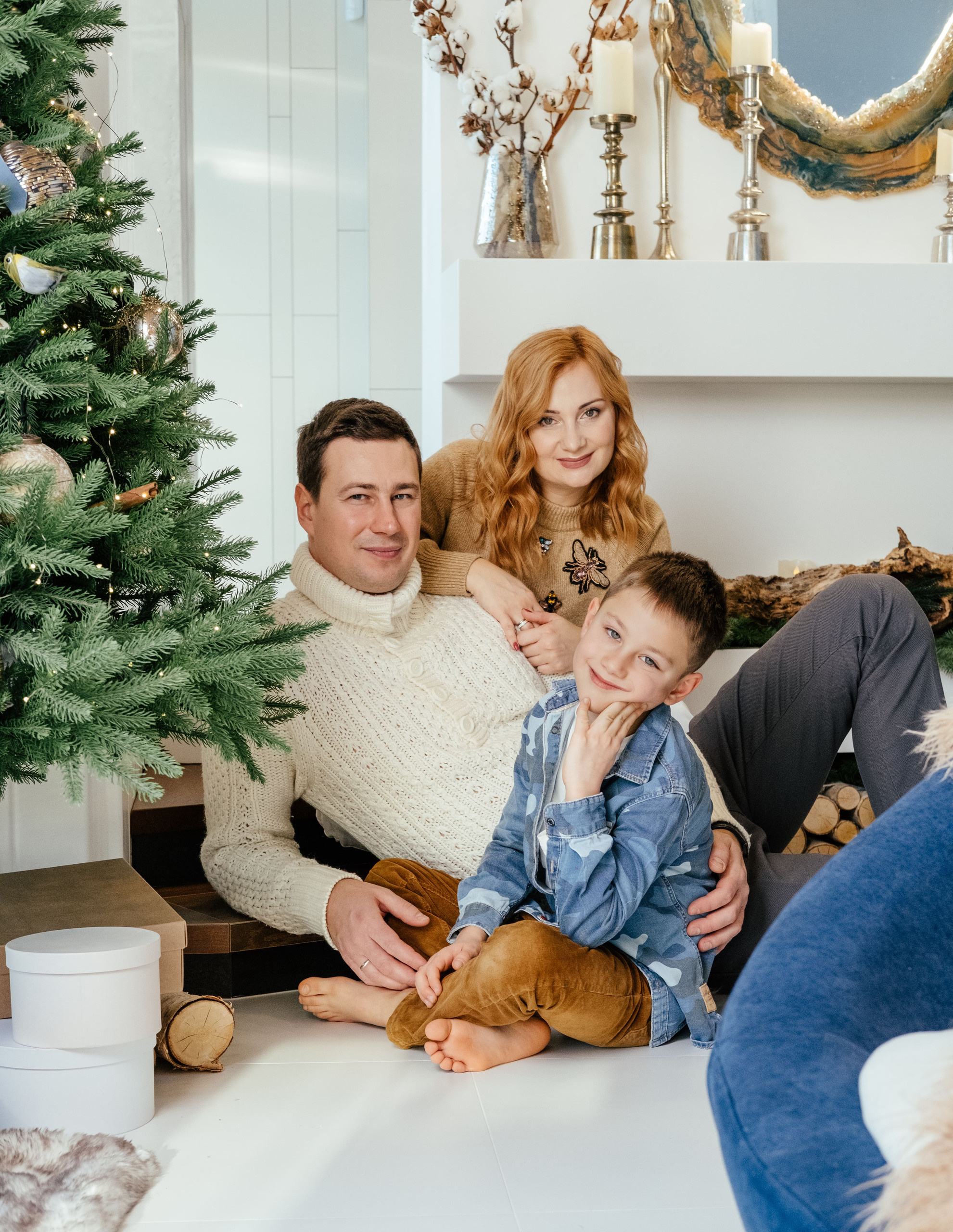 Новогоднее утро Тани, Леши и Кирюши. Сімейний і портретний фотограф у Києві Проценко Алла