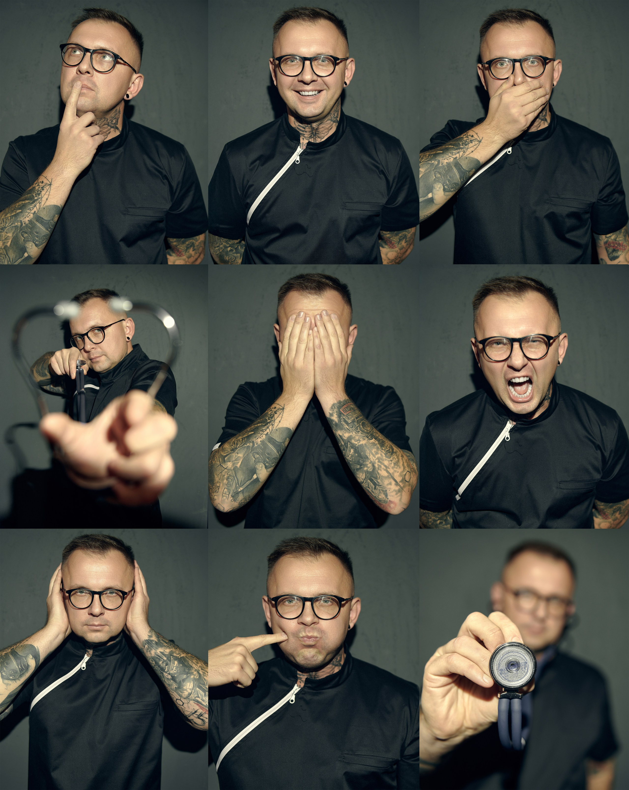 Męski portret, emocje