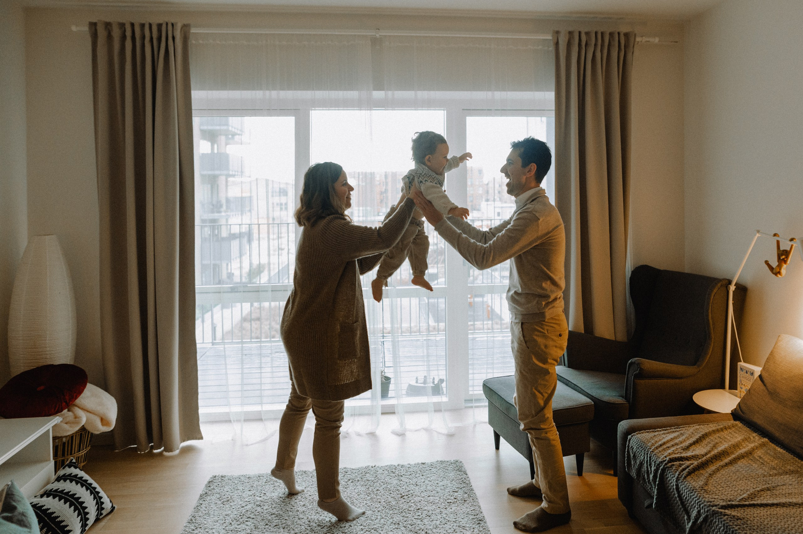 In-home winter story. Newborn, Family, Wedding photographer Copenhagen Anastasiia Sevriukova