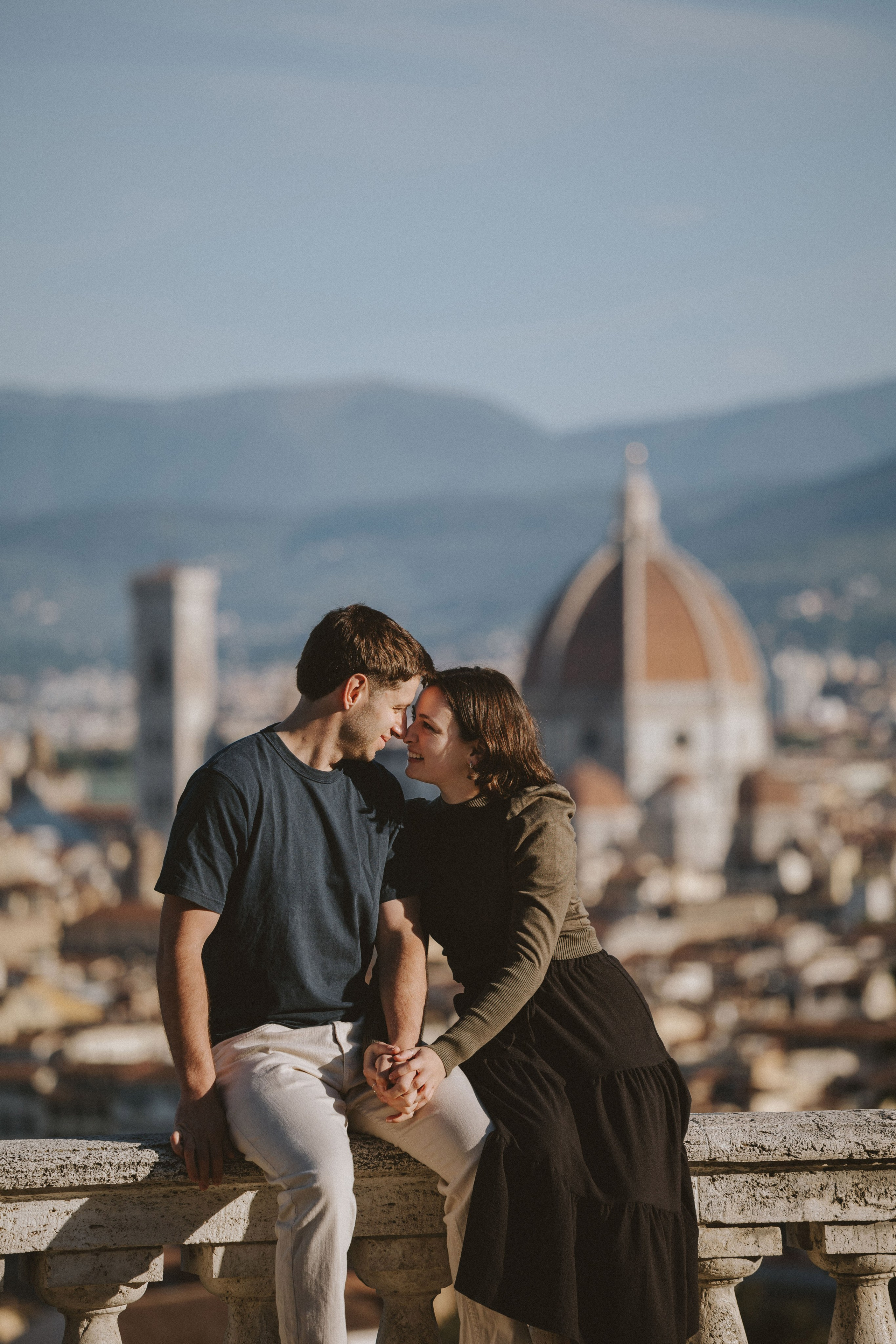 Romantic Sunrise Photoshoot at Piazzale Michelangelo, Florence