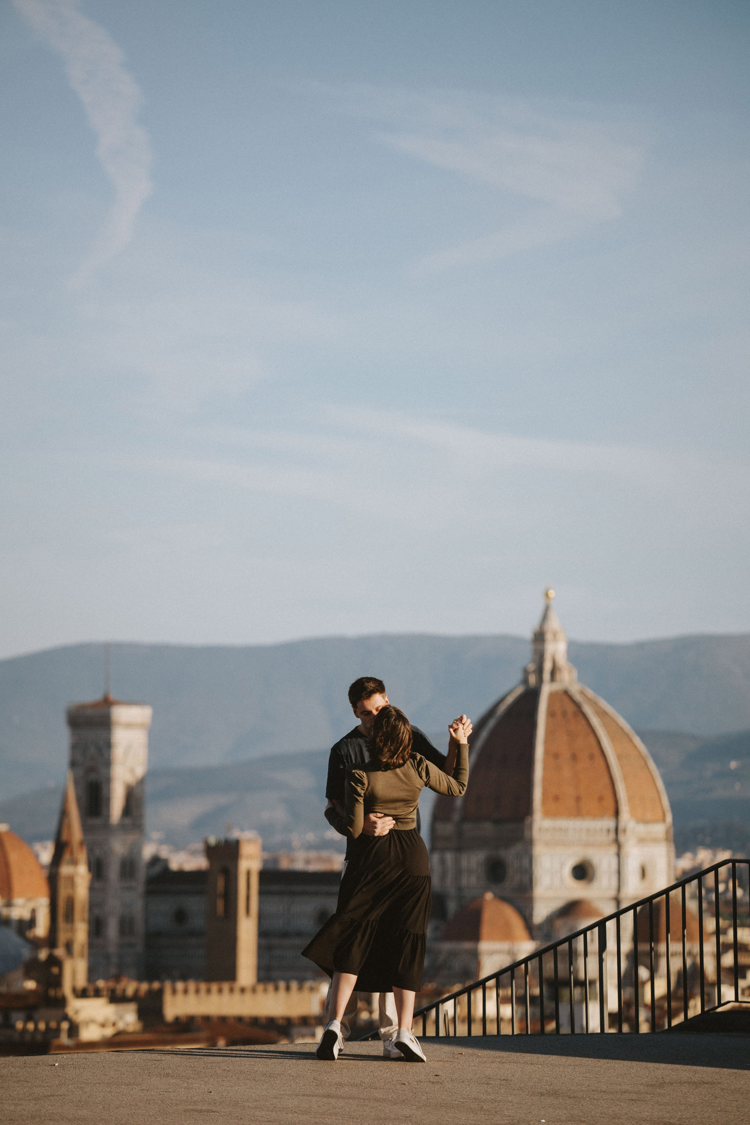 Romantic Sunrise Photoshoot at Piazzale Michelangelo, Florence