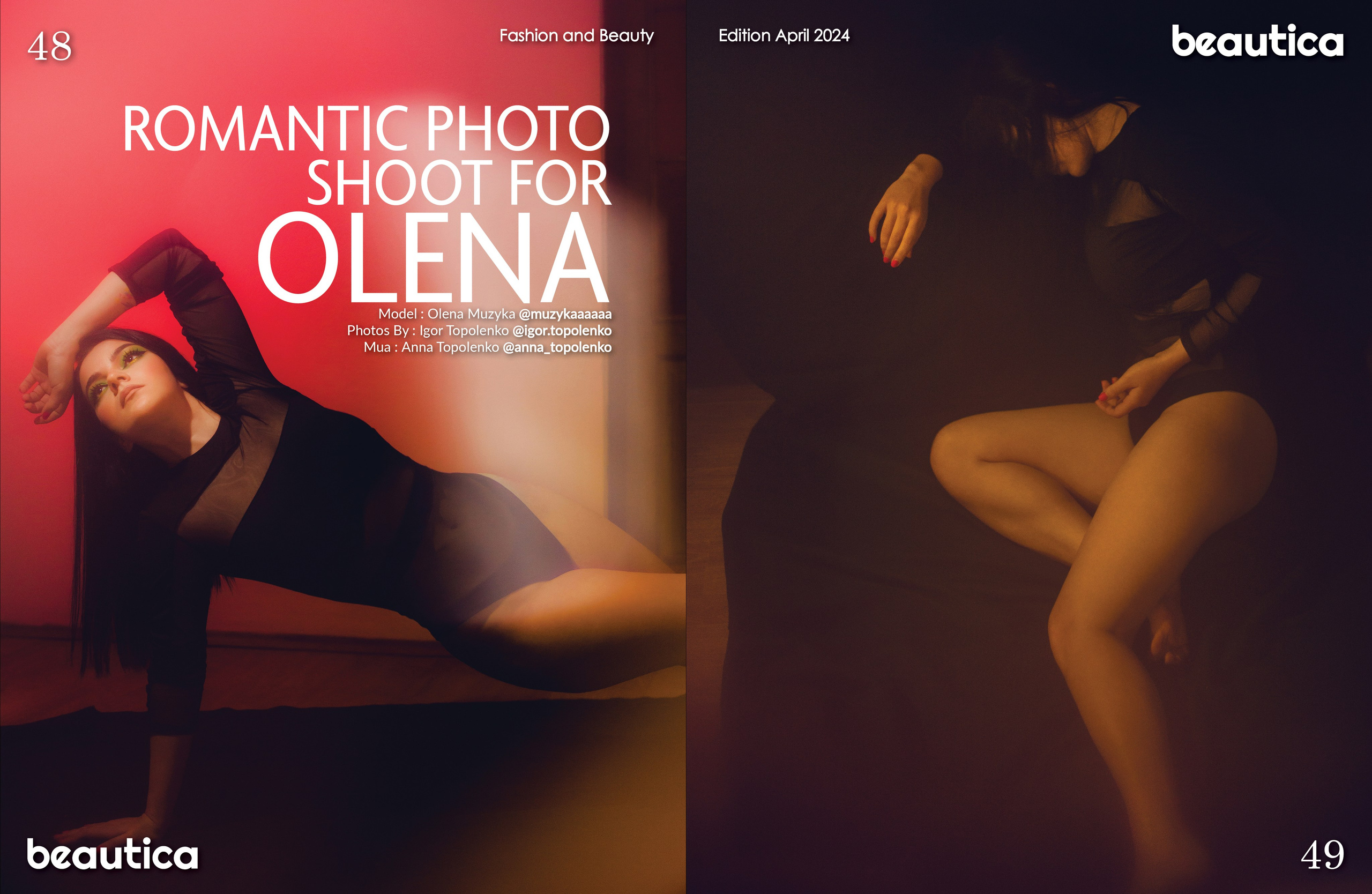 Обкладинка глянцевого журналу Beautica Magazine. Фотограф Ігор Тополенко Арт- фото та весільна фотографія Україна Київ