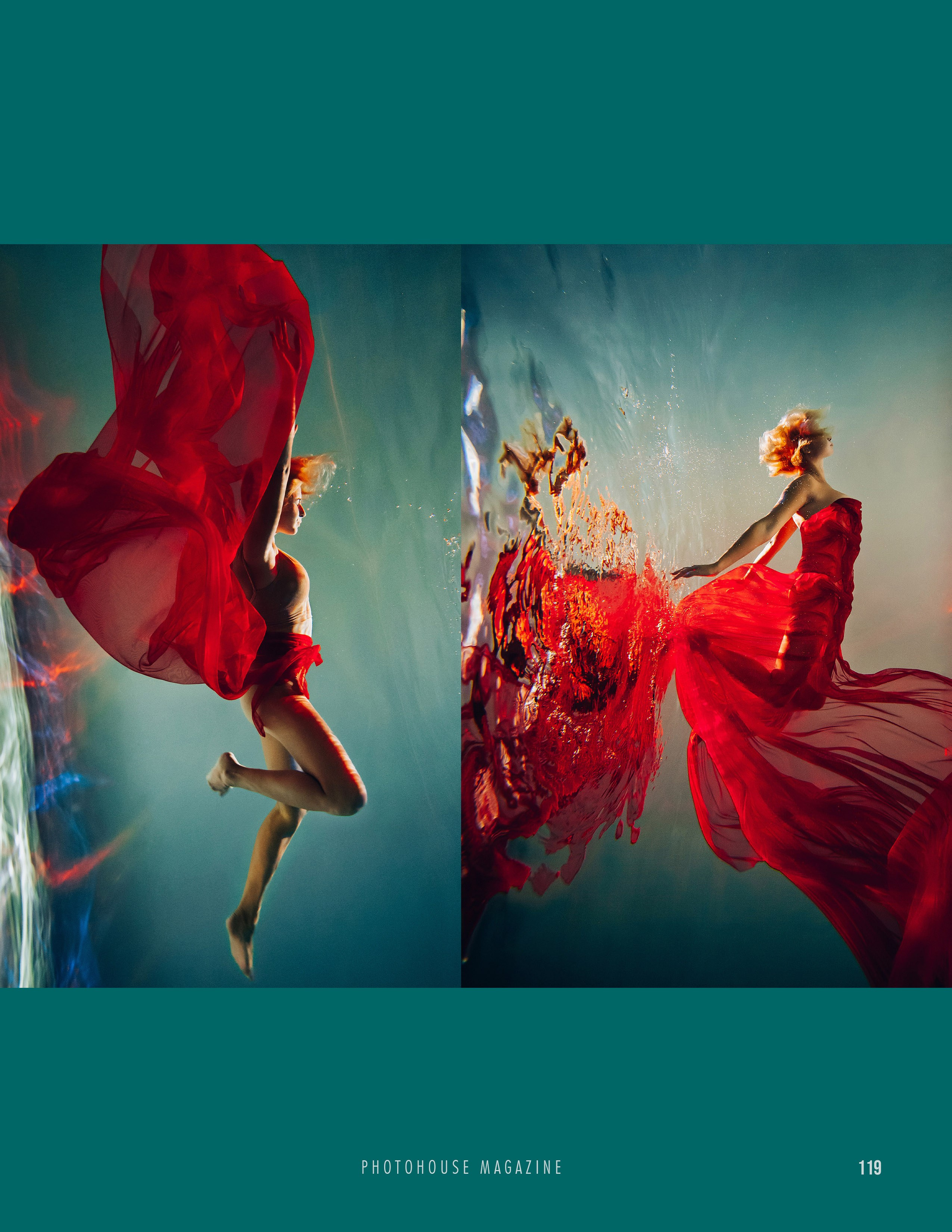 Підводна фотосесія для Марини на обкладинці Photohouse Magazine. Фотограф Ігор Тополенко Арт- фото та весільна фотографія Україна Київ