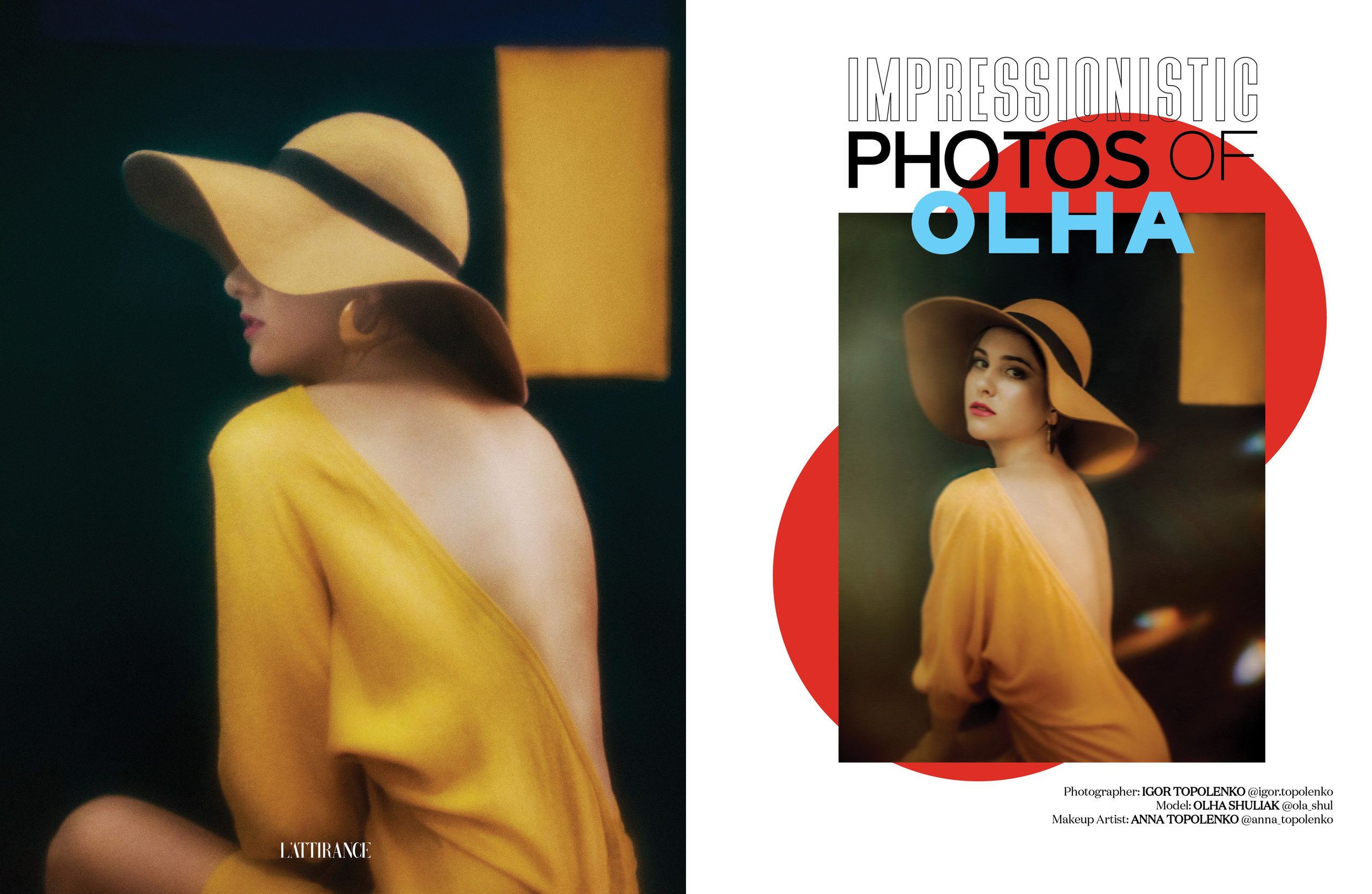 Публікація у друкованому французькому журналі L'ATTIRANCE. Фотограф Ігор Тополенко Арт- фото та весільна фотографія Україна Київ