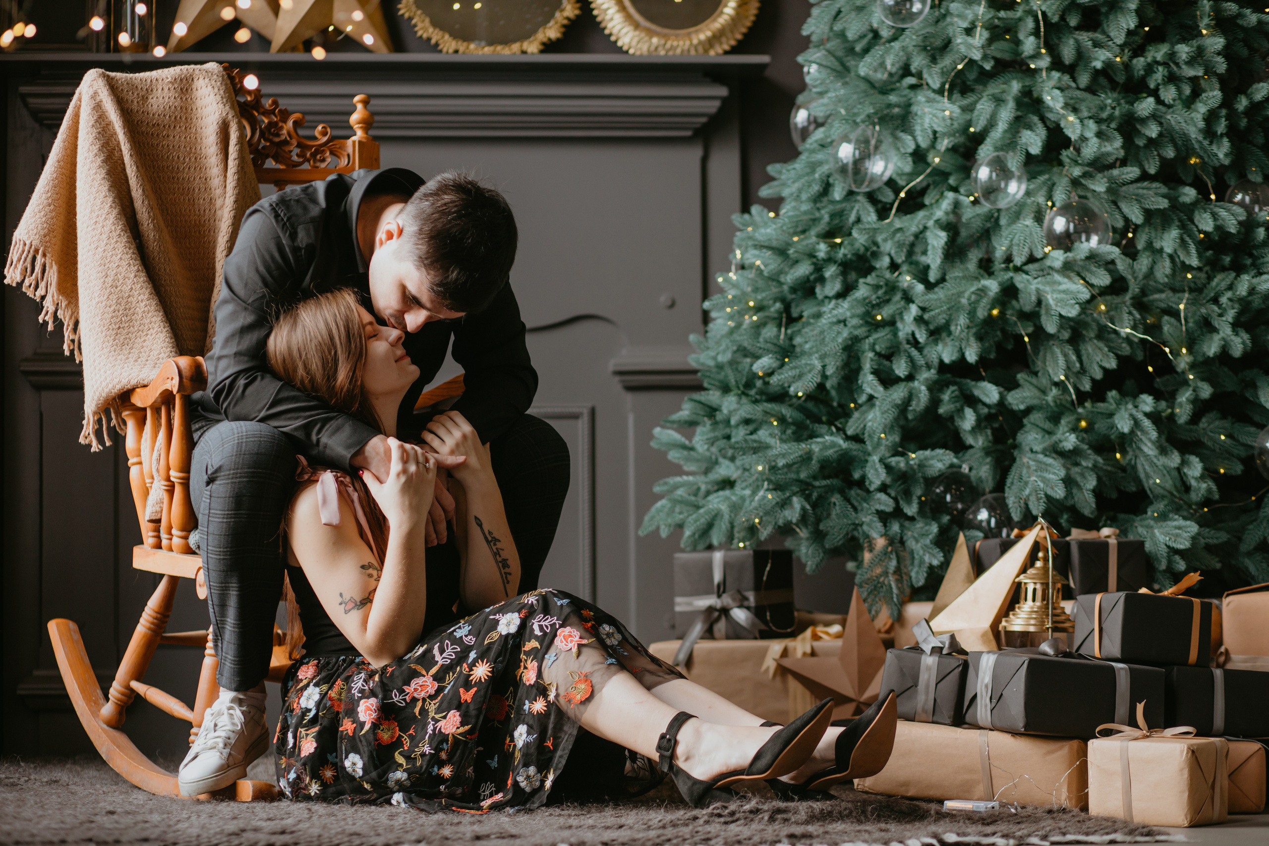 Новорічна зйомка Юлія, Андрій та Пиріжок. Весільний фотограф у Львові Мирон Роксоляна