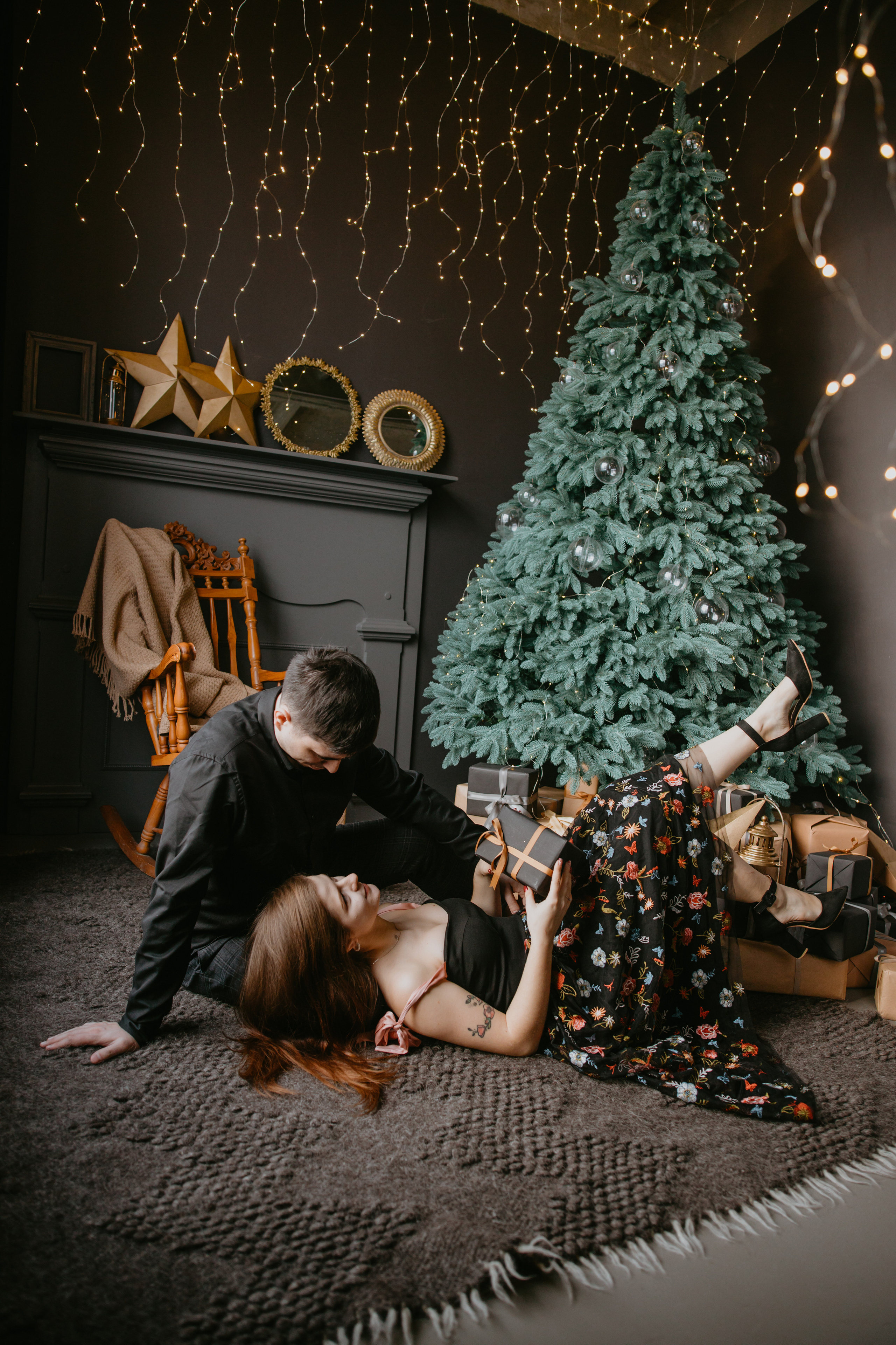 Новорічна зйомка Юлія, Андрій та Пиріжок. Весільний фотограф у Львові Мирон Роксоляна