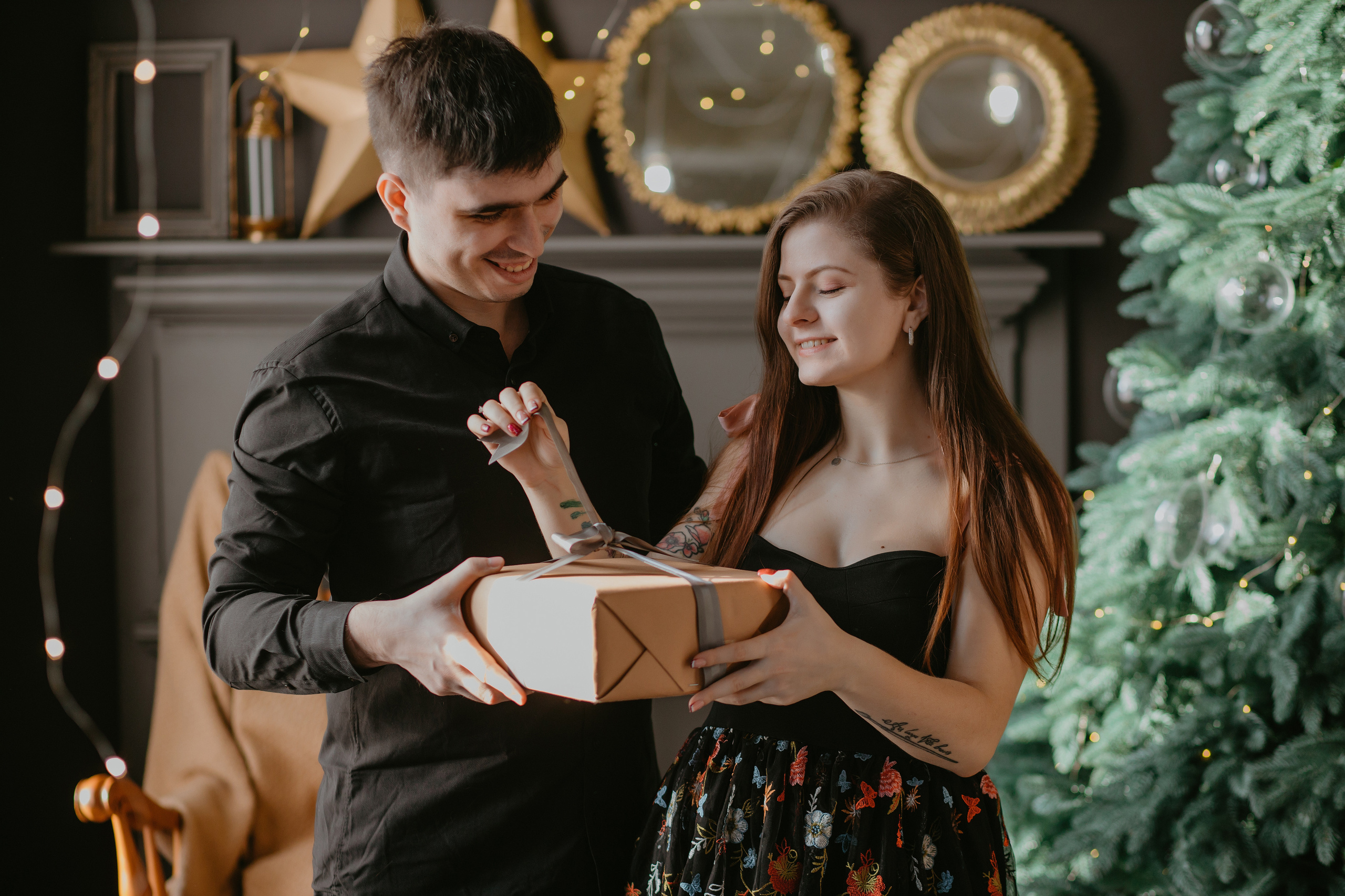 Новорічна зйомка Юлія, Андрій та Пиріжок. Весільний фотограф у Львові Мирон Роксоляна