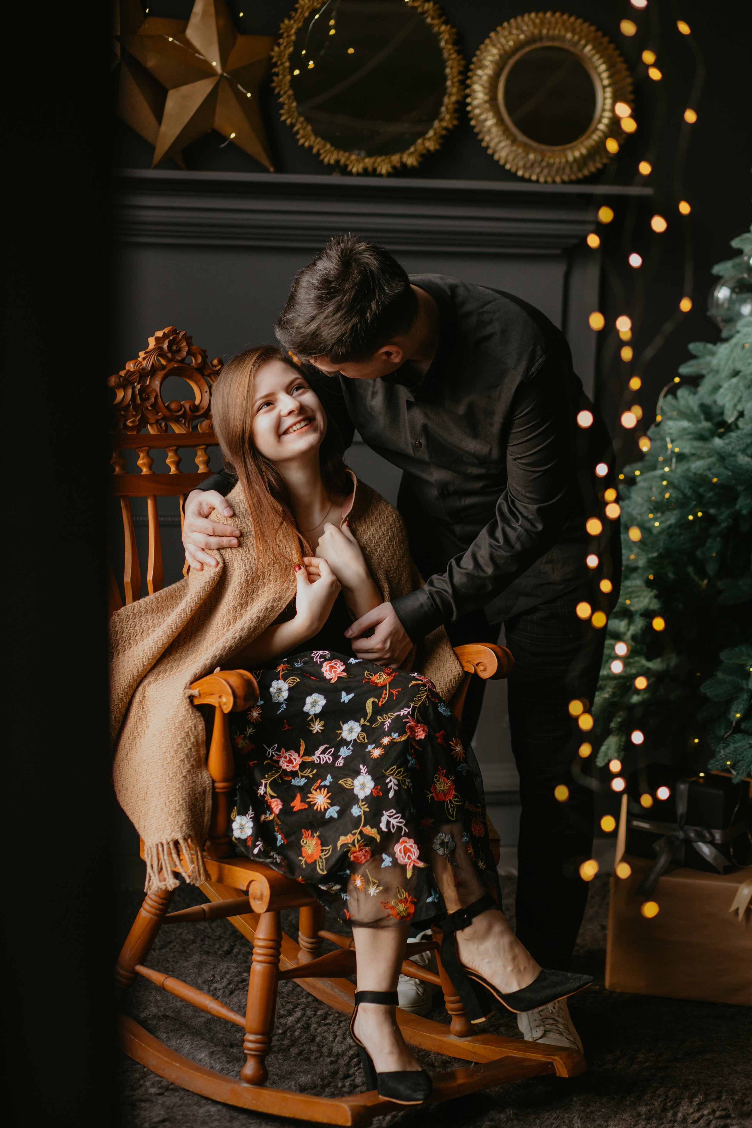 Новорічна зйомка Юлія, Андрій та Пиріжок. Весільний фотограф у Львові Мирон Роксоляна