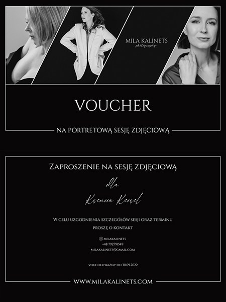 Sesja zdjęciowa w prezencie