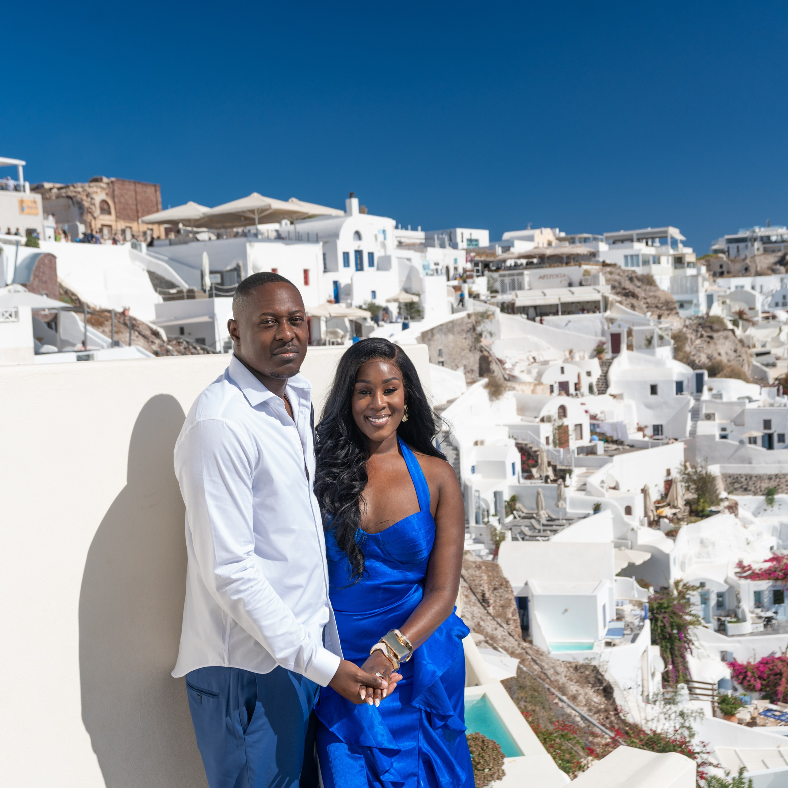 Royal Blue Romance in Oia | Couple Photoshoot in Santorini