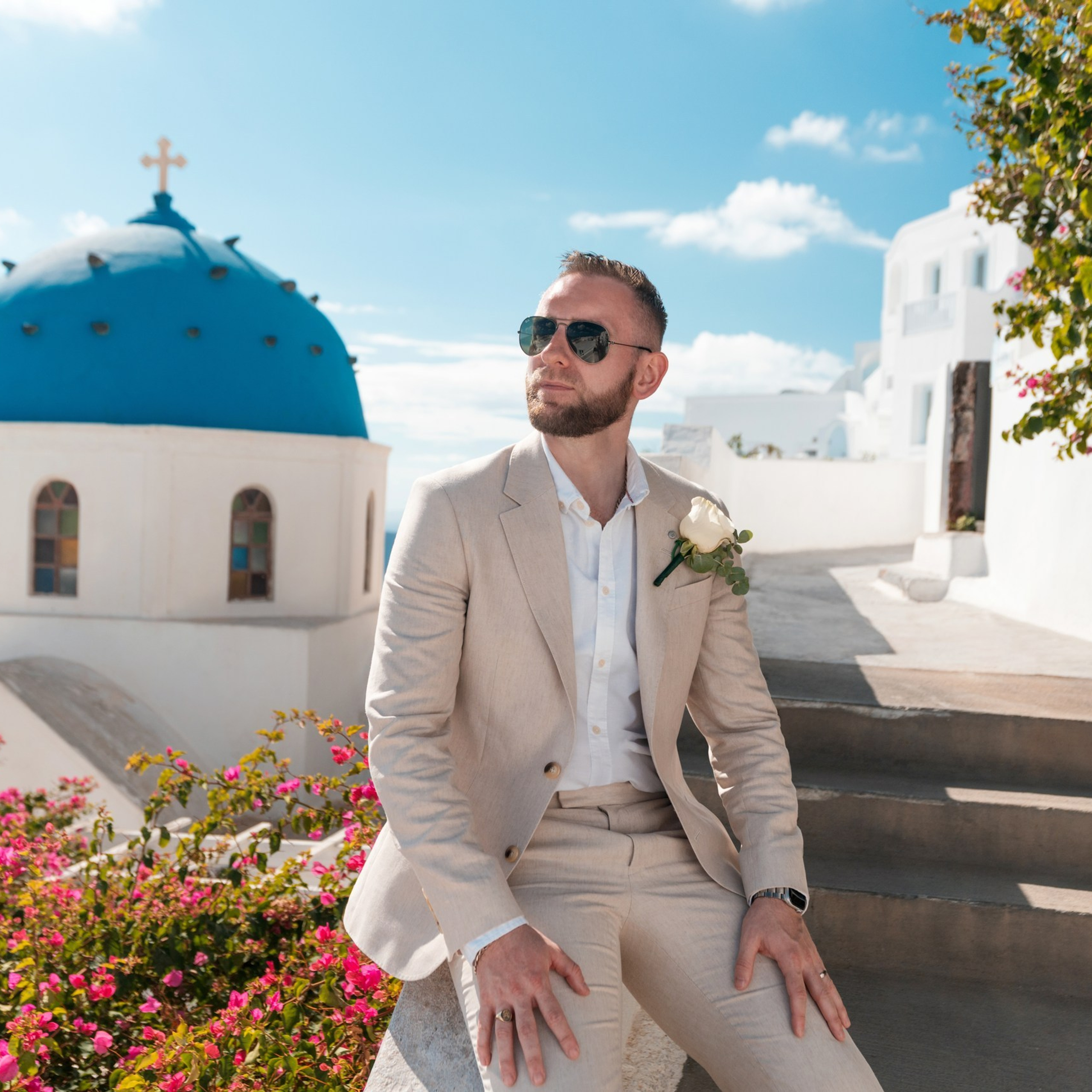 Wedding photo shoot in Imerovigli