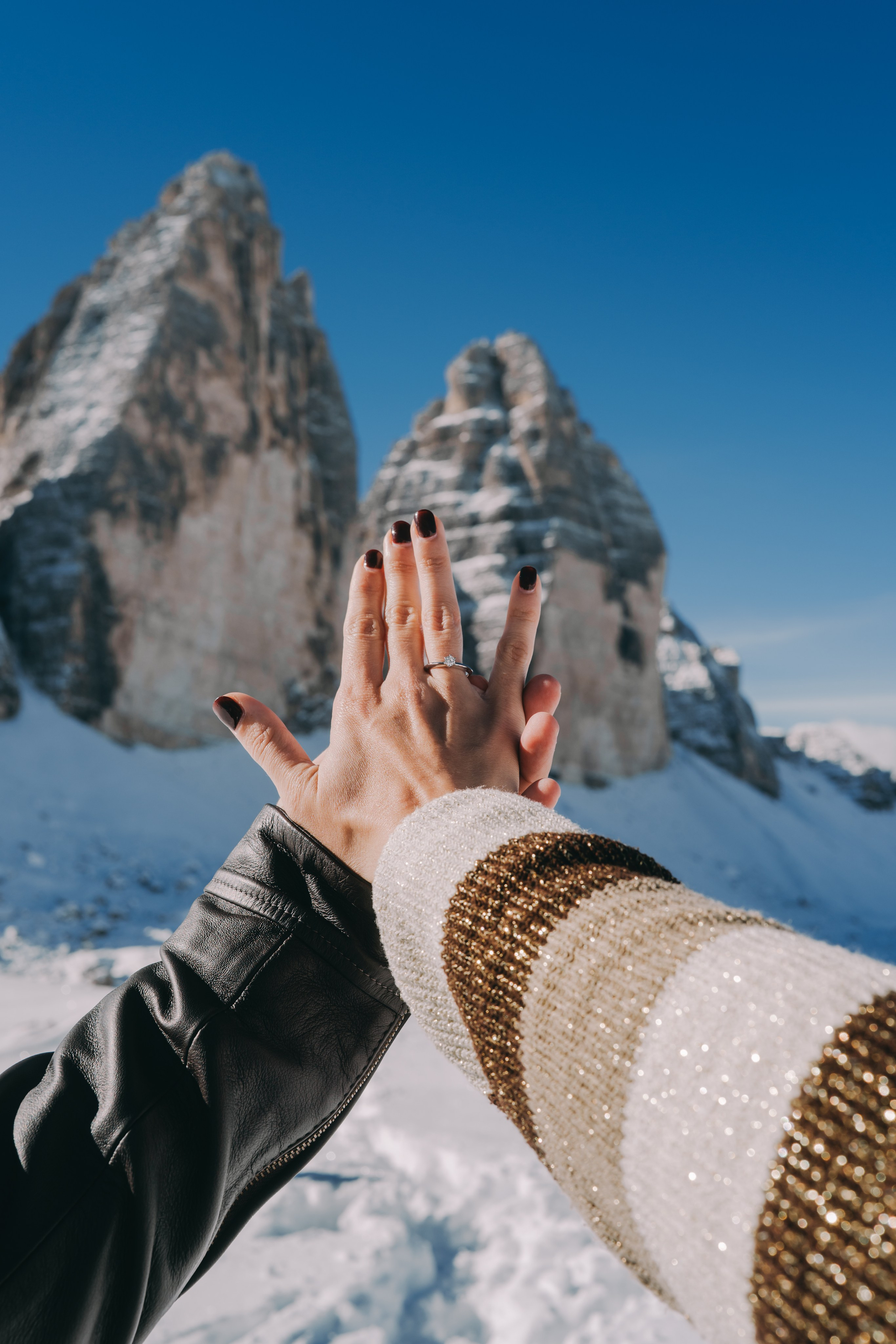 Cinematic photographer in the Dolomites, Italy, Europe