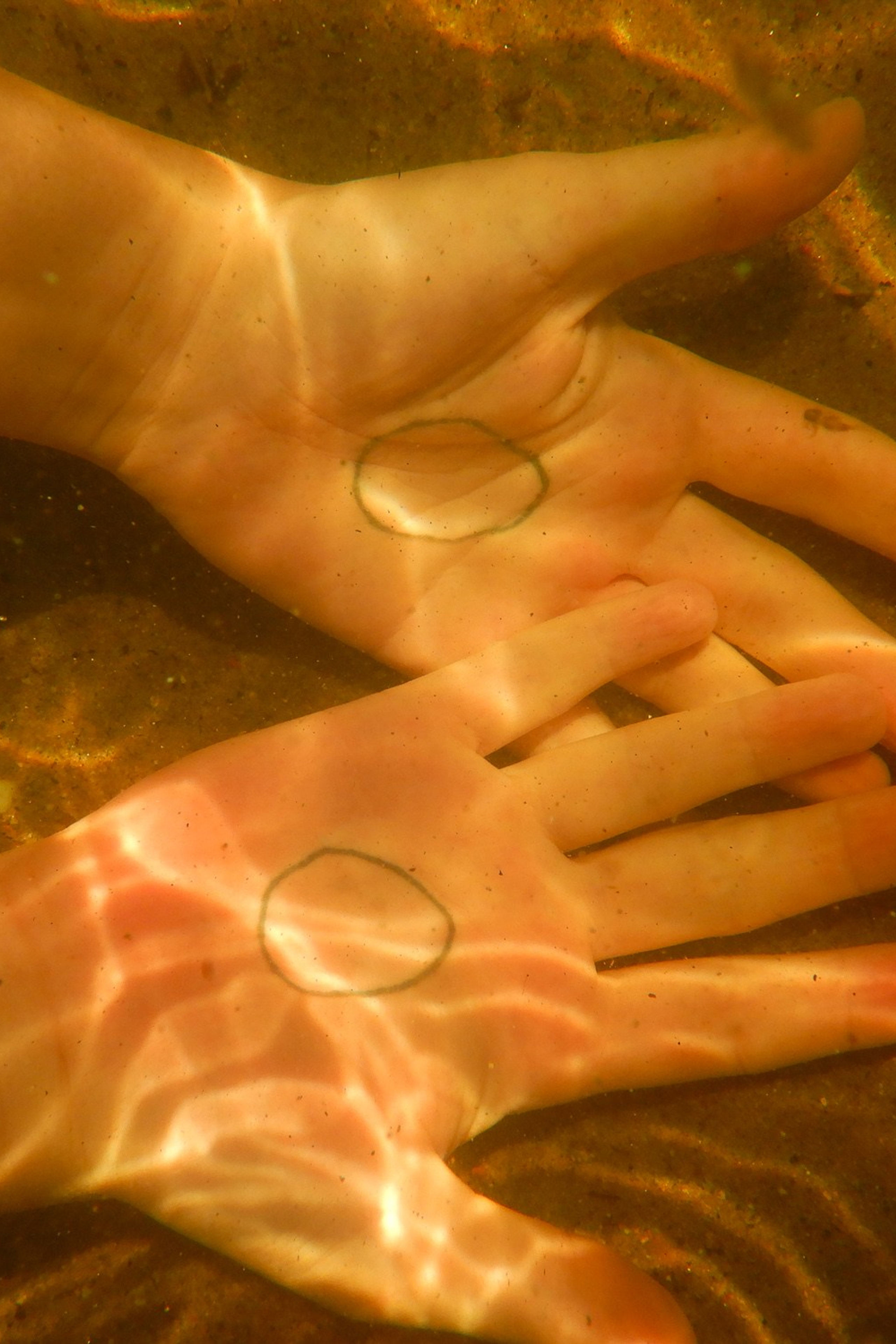 Kroppen flyter, naturen minns Hud som vatten, ljus som andning Stillhetens rörelse, rörelsens stillhet Mellanrum där kroppen försvinner