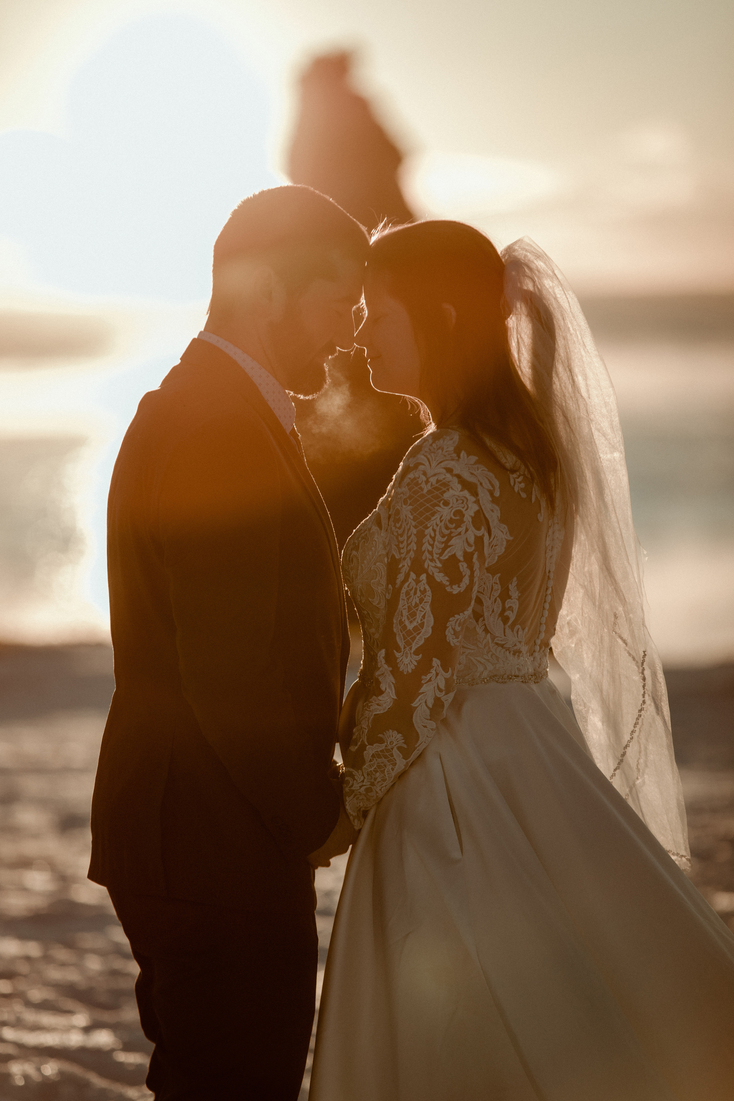 Winter elopement at Reykjanes peninsula in Iceland