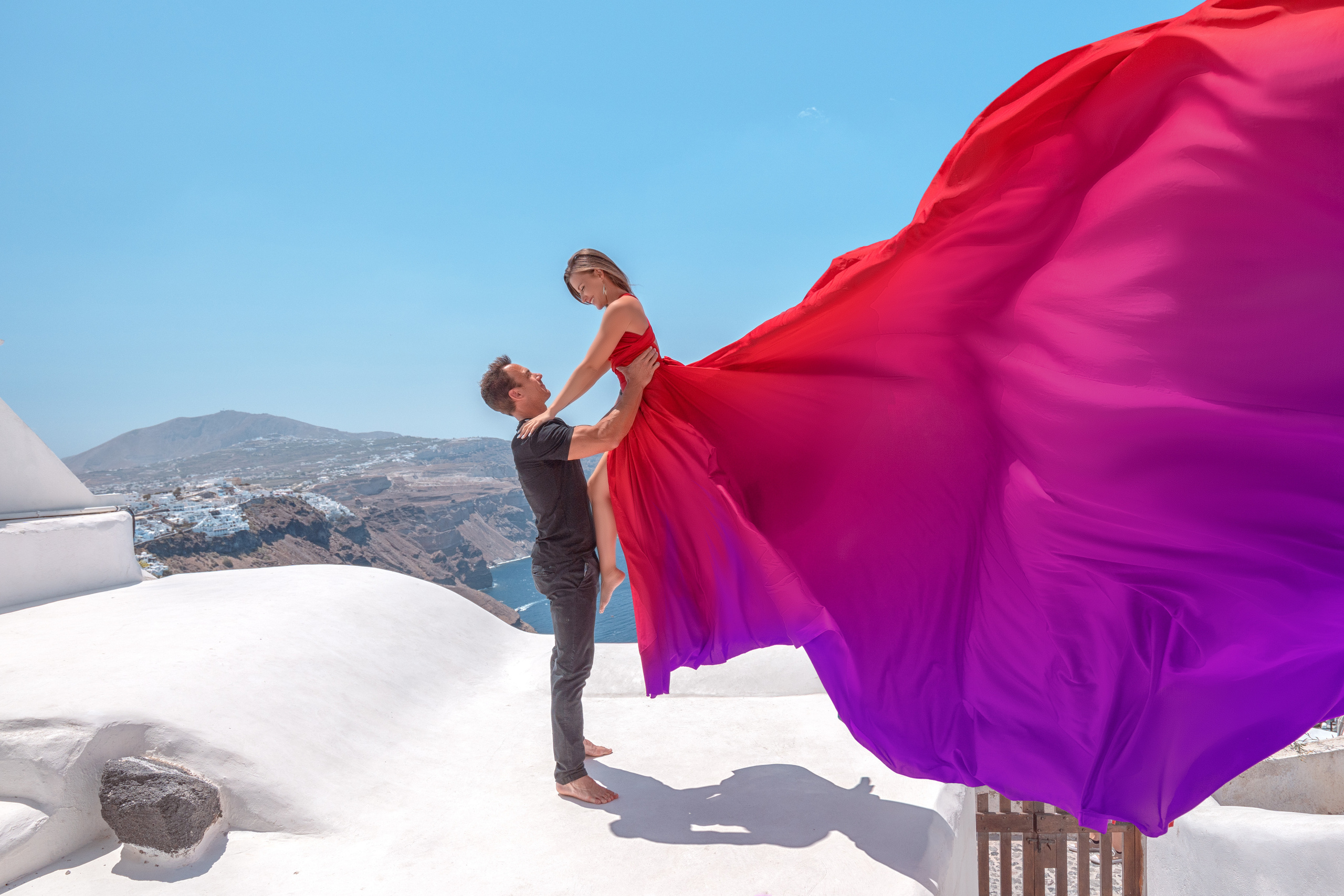 Dress new gradient flying dress (Photoshop)