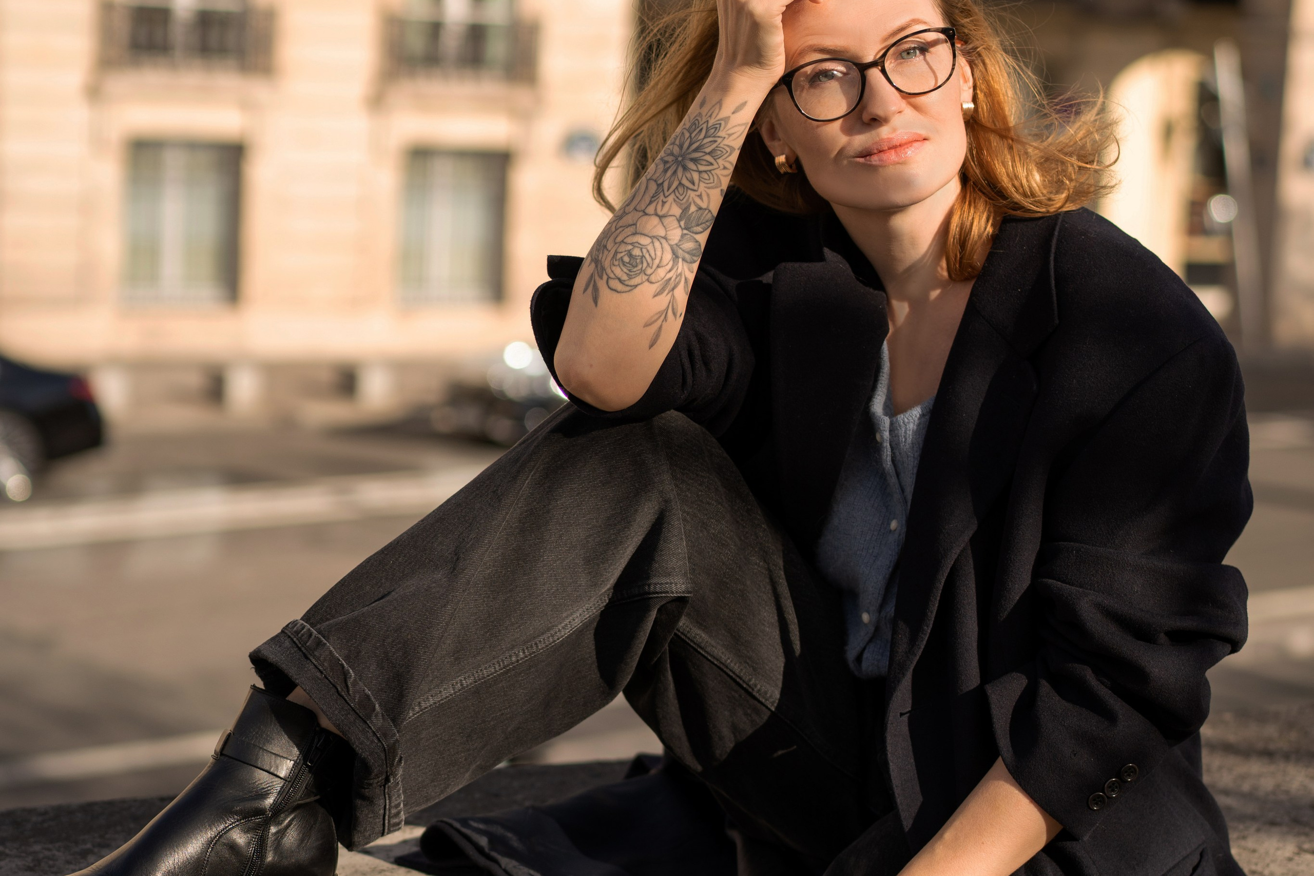 Золотой час. Портрет на Place de la Concorde.