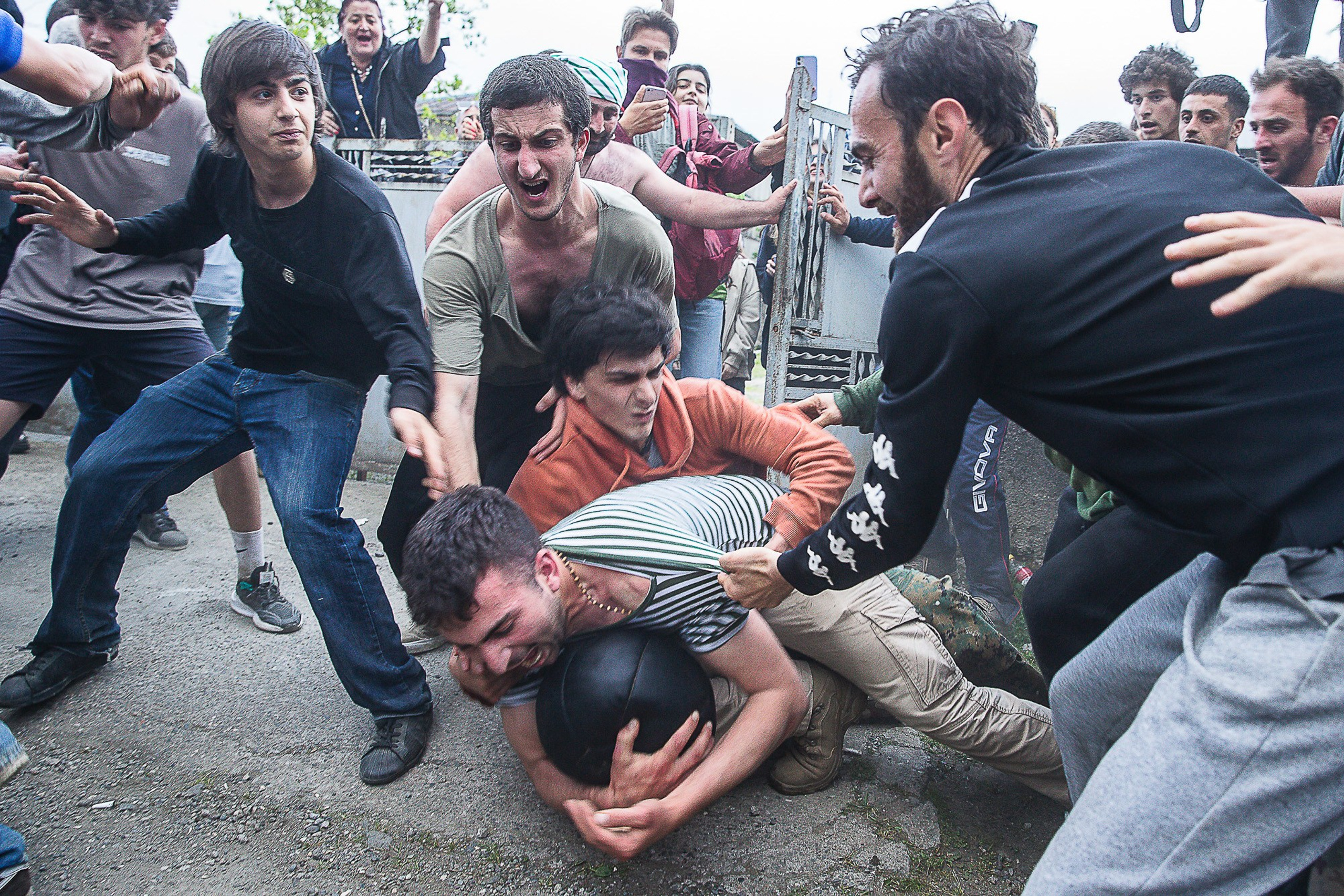 Player running towards the ball in Lelo Burti game, Georgia 2025