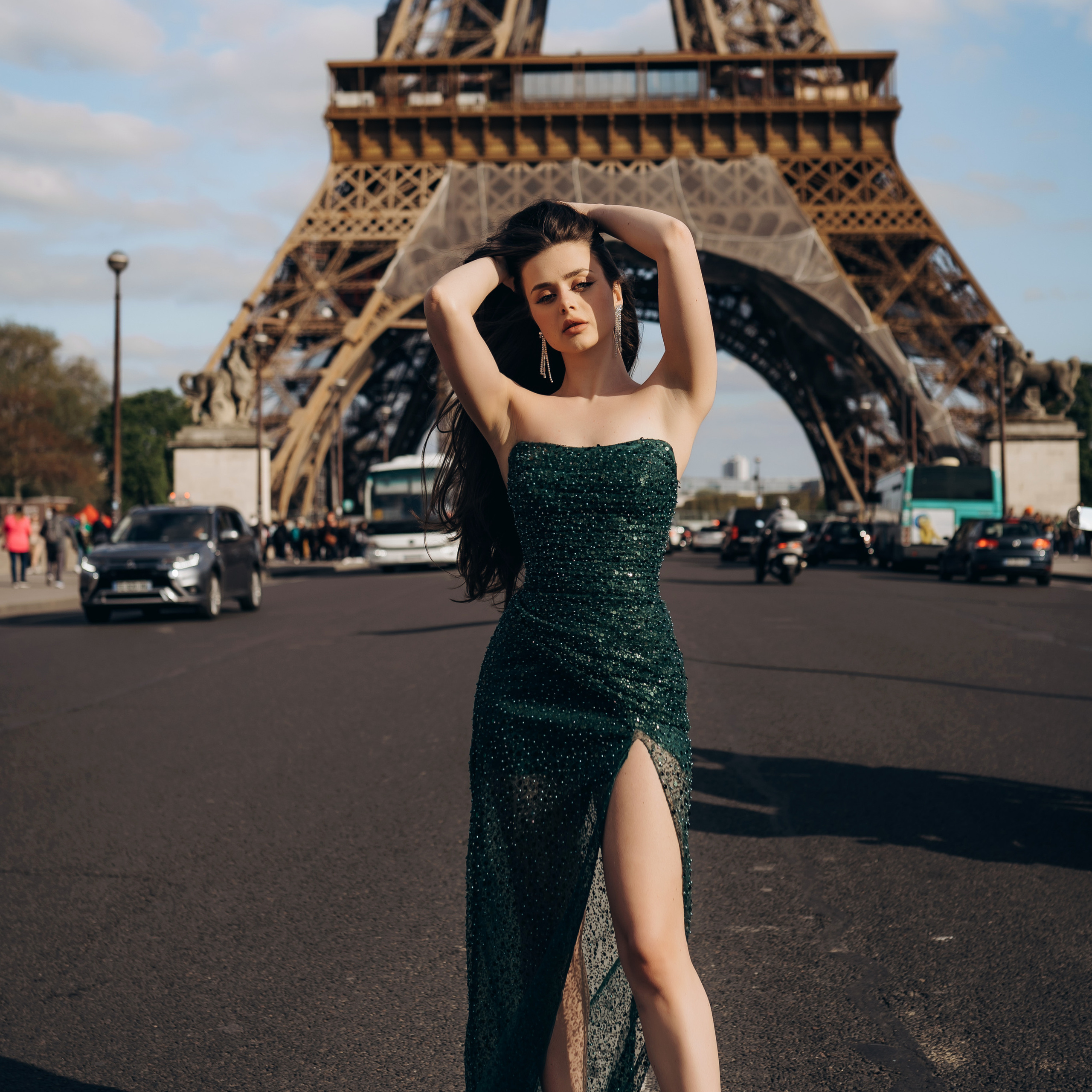 Photo shoot in a dress