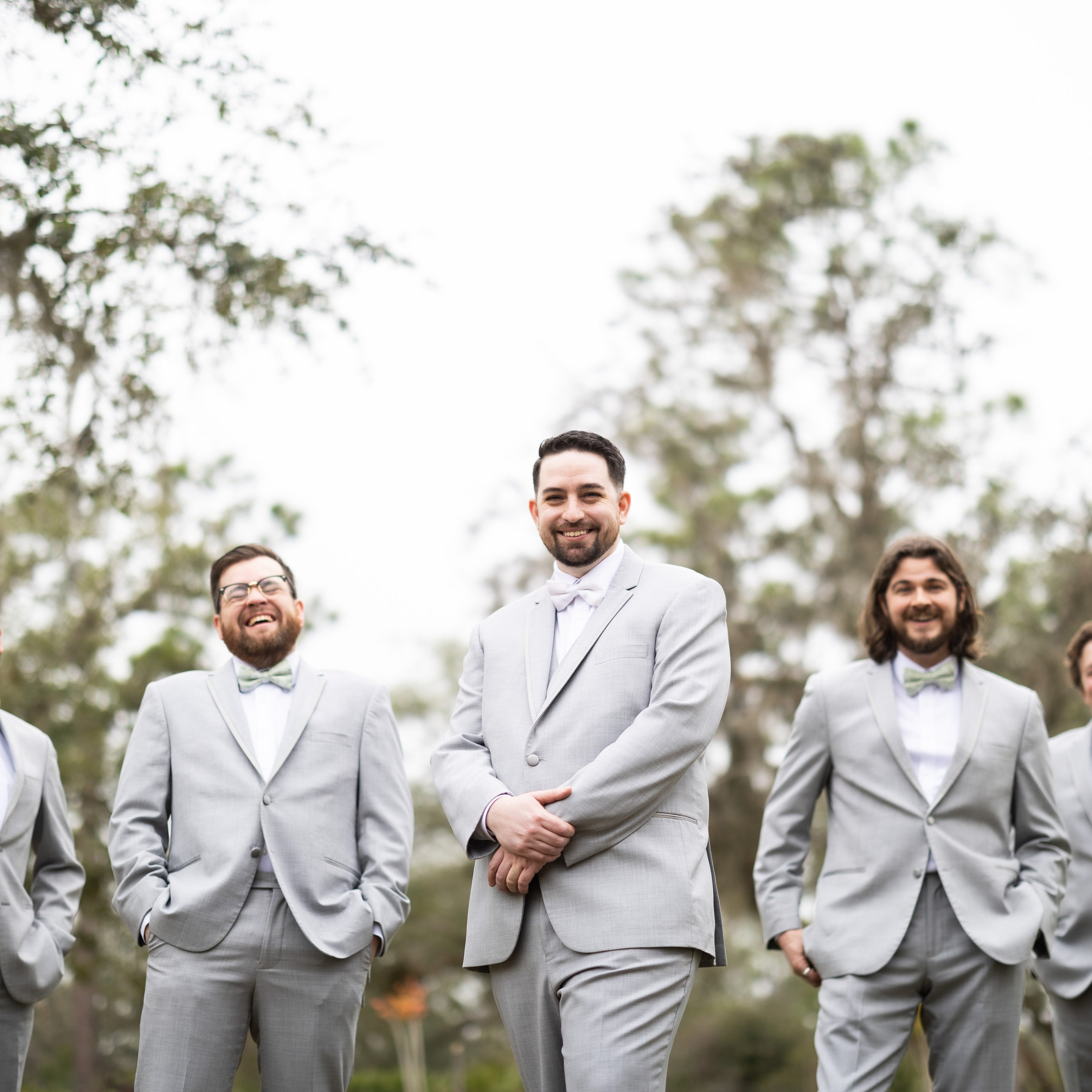 Wedding photography at king's Crossing Barn, FL groom