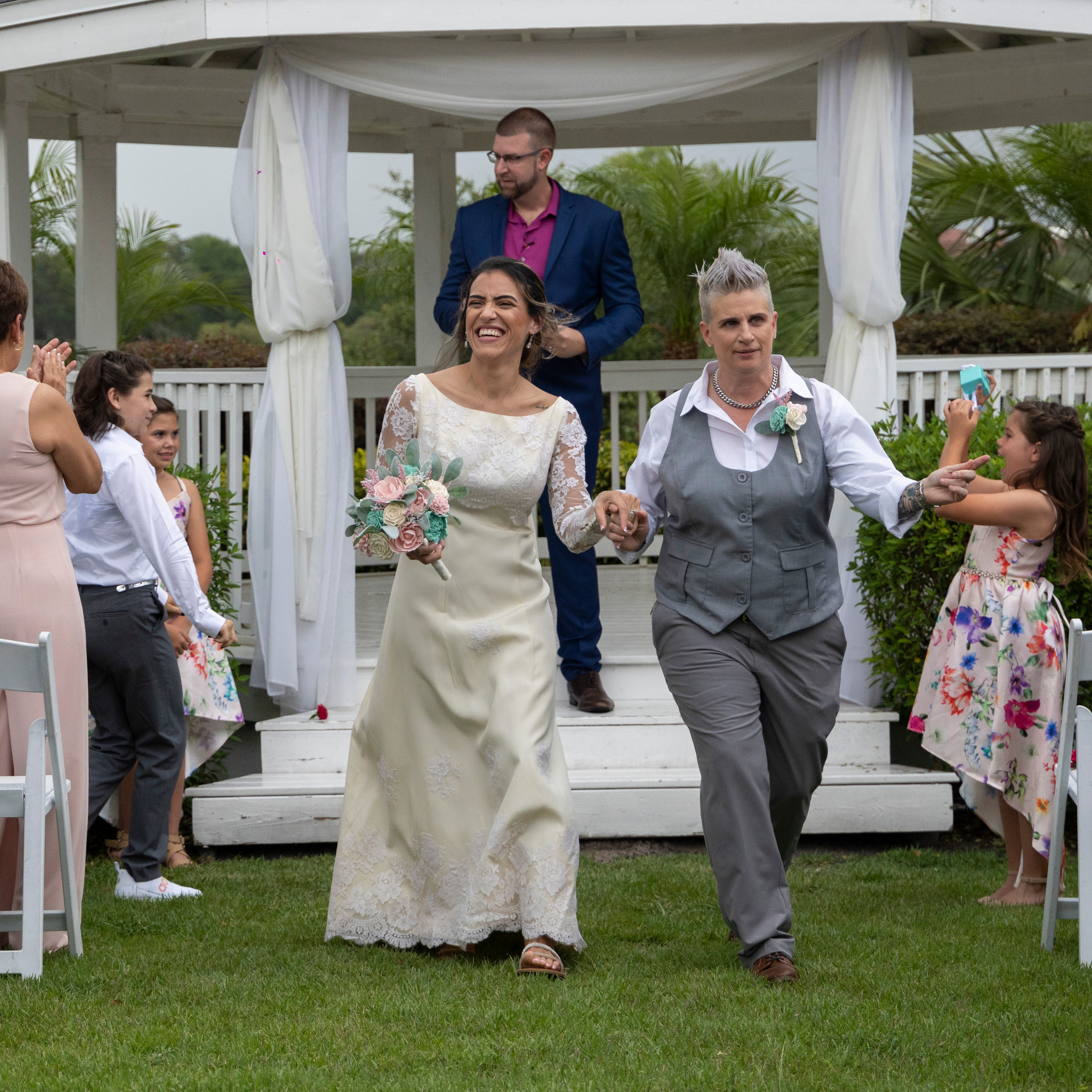 Elopement at the Beach, FL same sex wedding