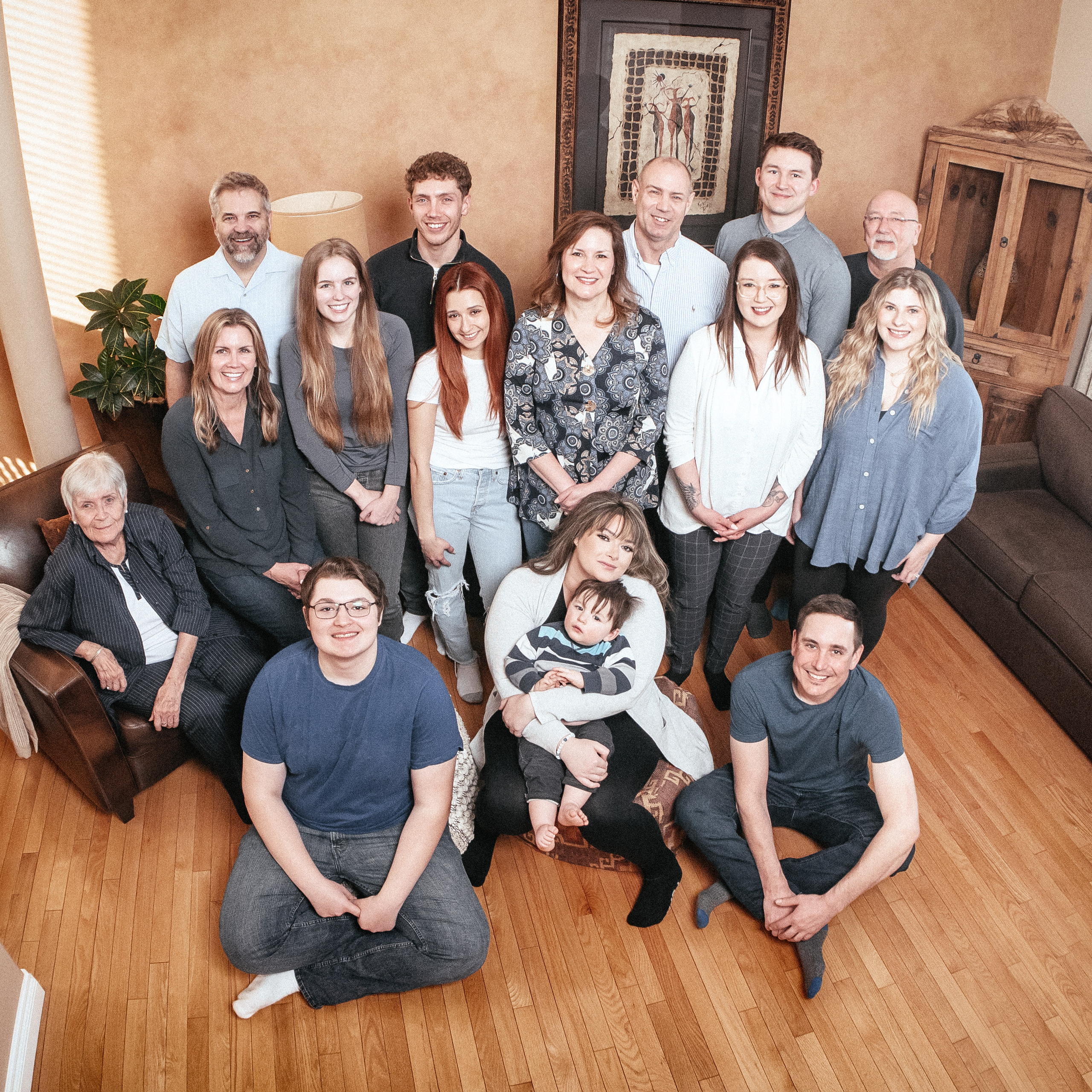 Family photo session 16 people