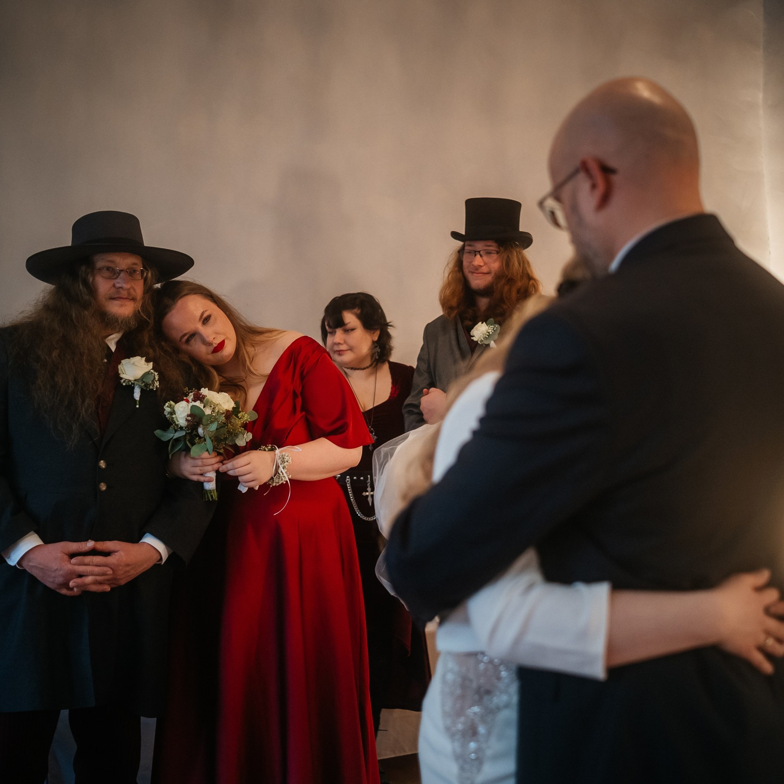 Hugs and teaser after the ceremony