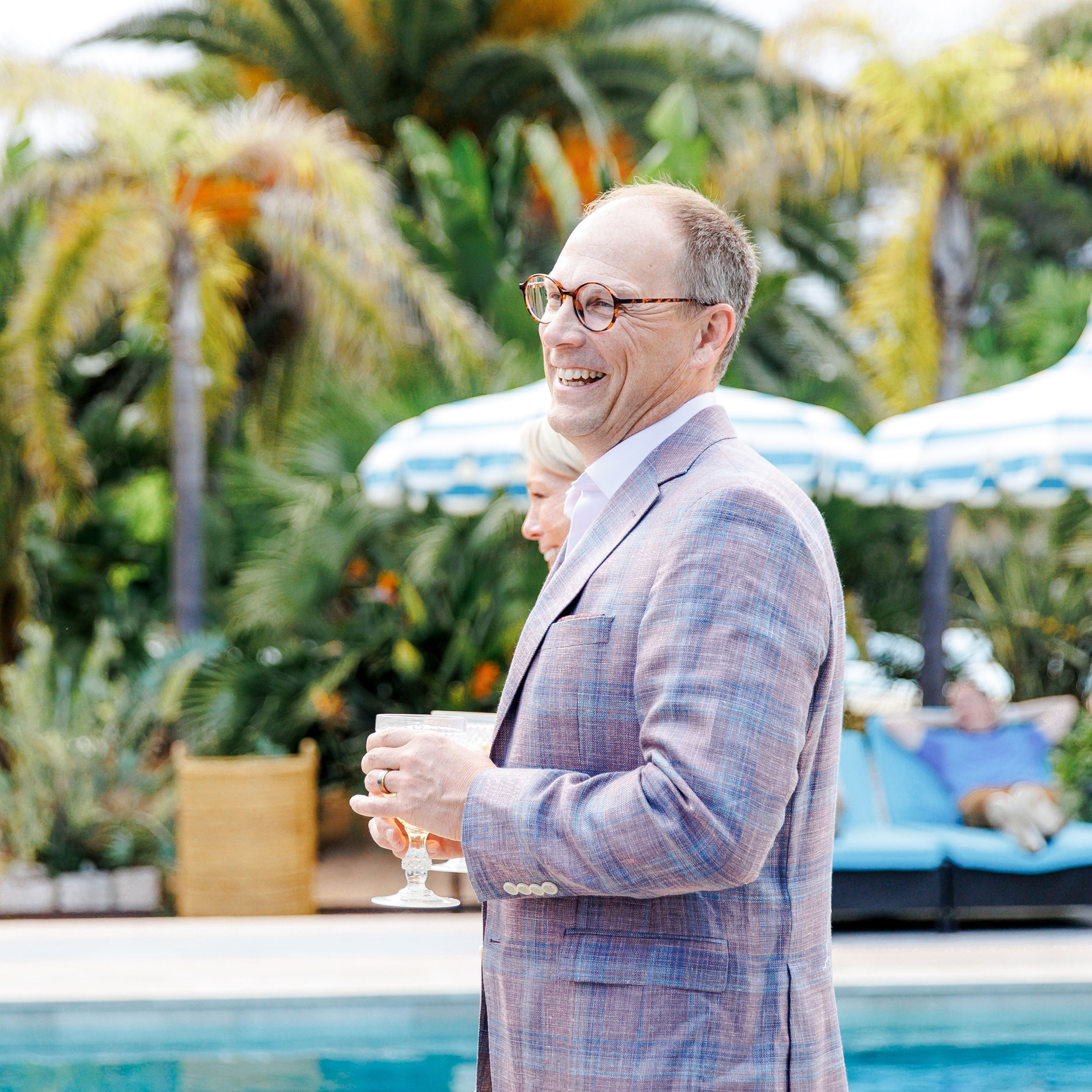 Groom giving an emotional toast at Gran Villa Rosa rehearsal dinner before the wedding day
