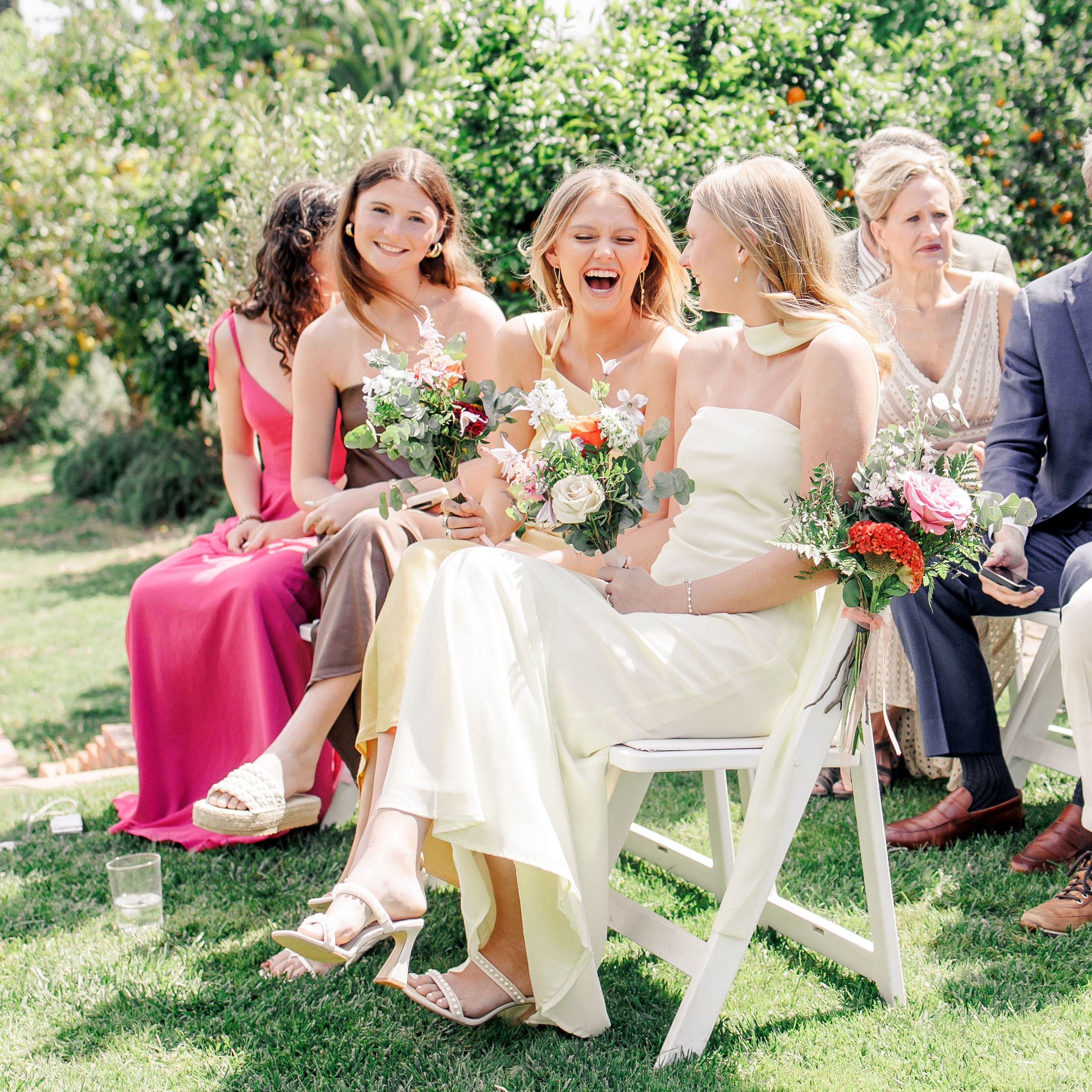 Guests are laughing during the wedding ceremony in Gran Villa Rosa