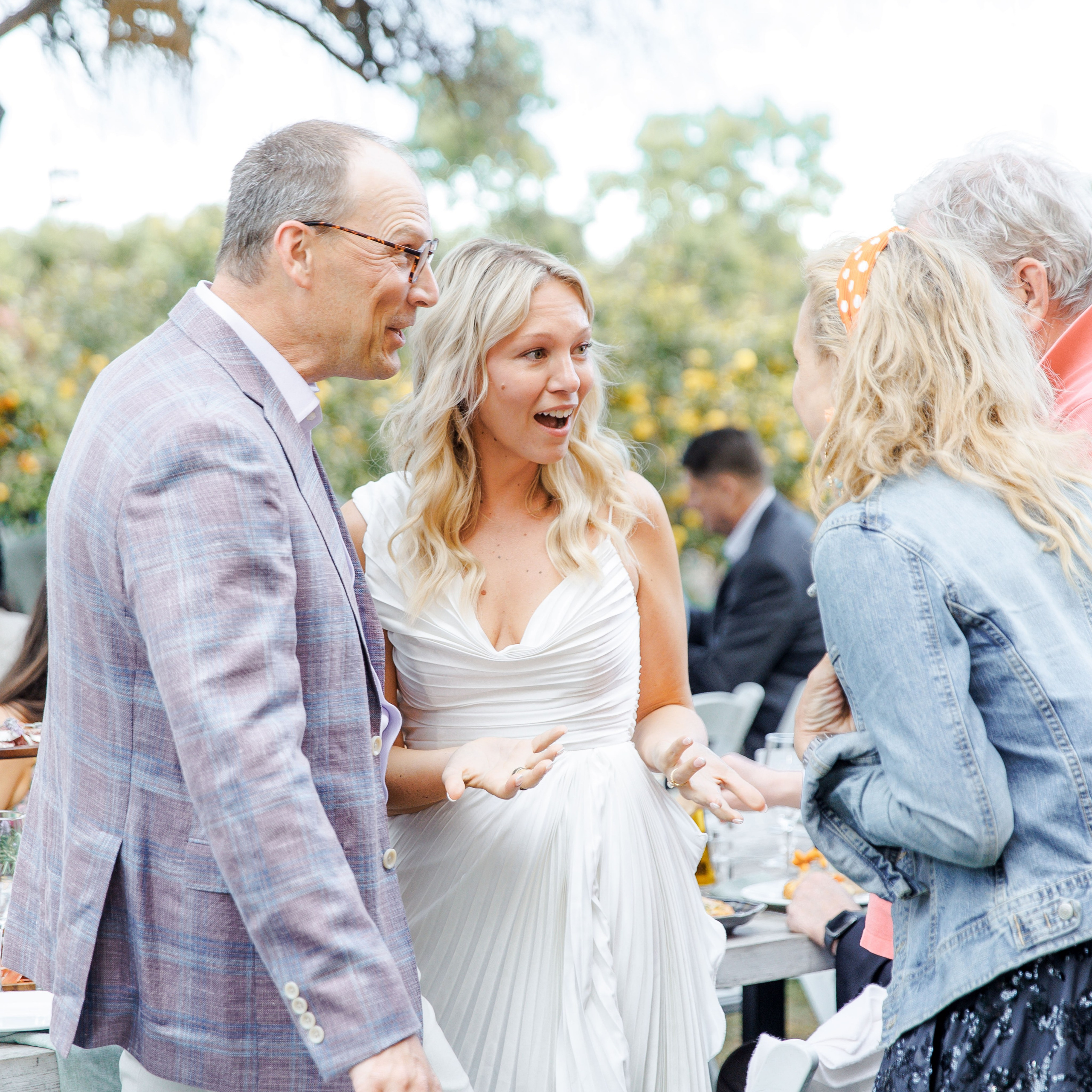 Vivid emotions of the groom and bride during a rehearsal dinner in Gran Villa Rosa