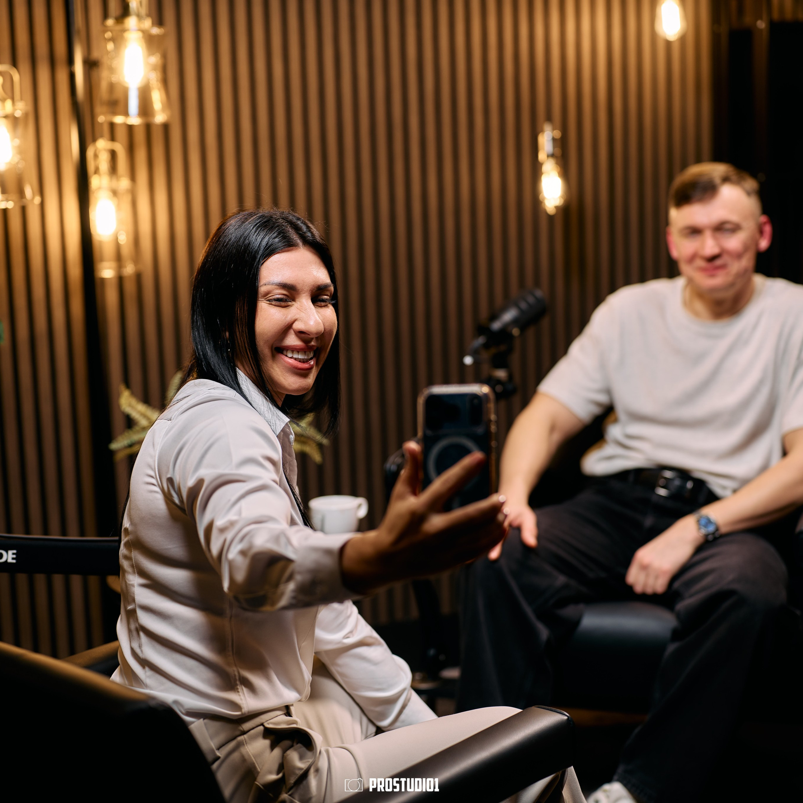 Cinematic Podcast & Interview Set Near Miami | Zone 2 | ProStudio1. Podcast & Photo Studio in Miami, FL | ProStudio1