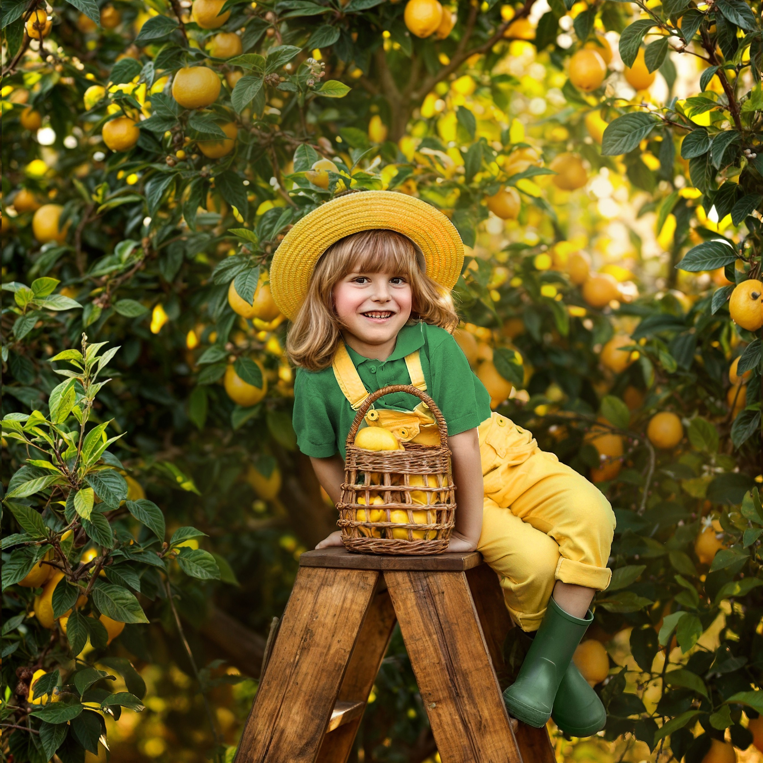 Potoshooting in lemon garden